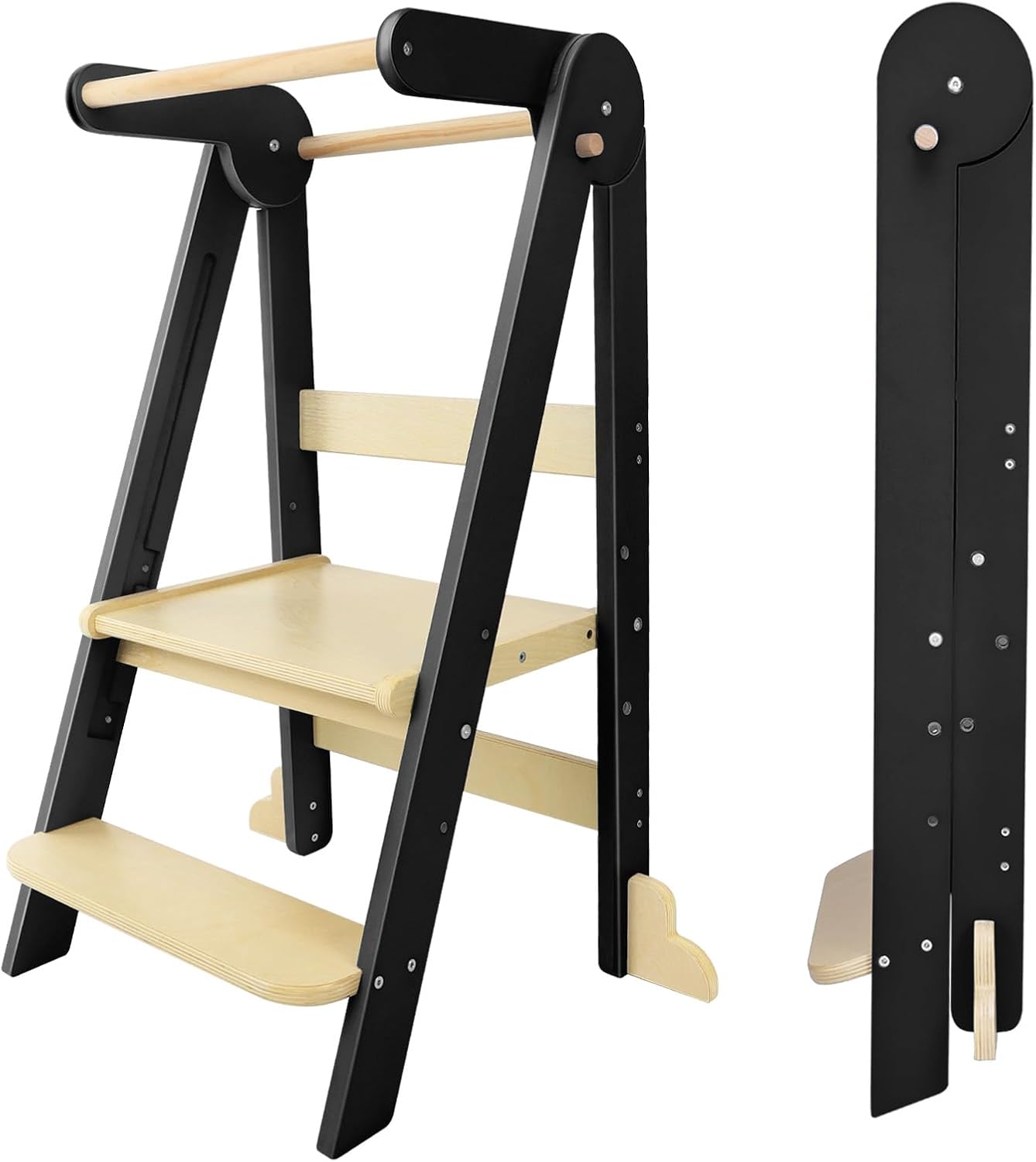 Nordi Foldable Toddler Kitchen Tower, Kitchen Stool Helper, Standing Tower with...