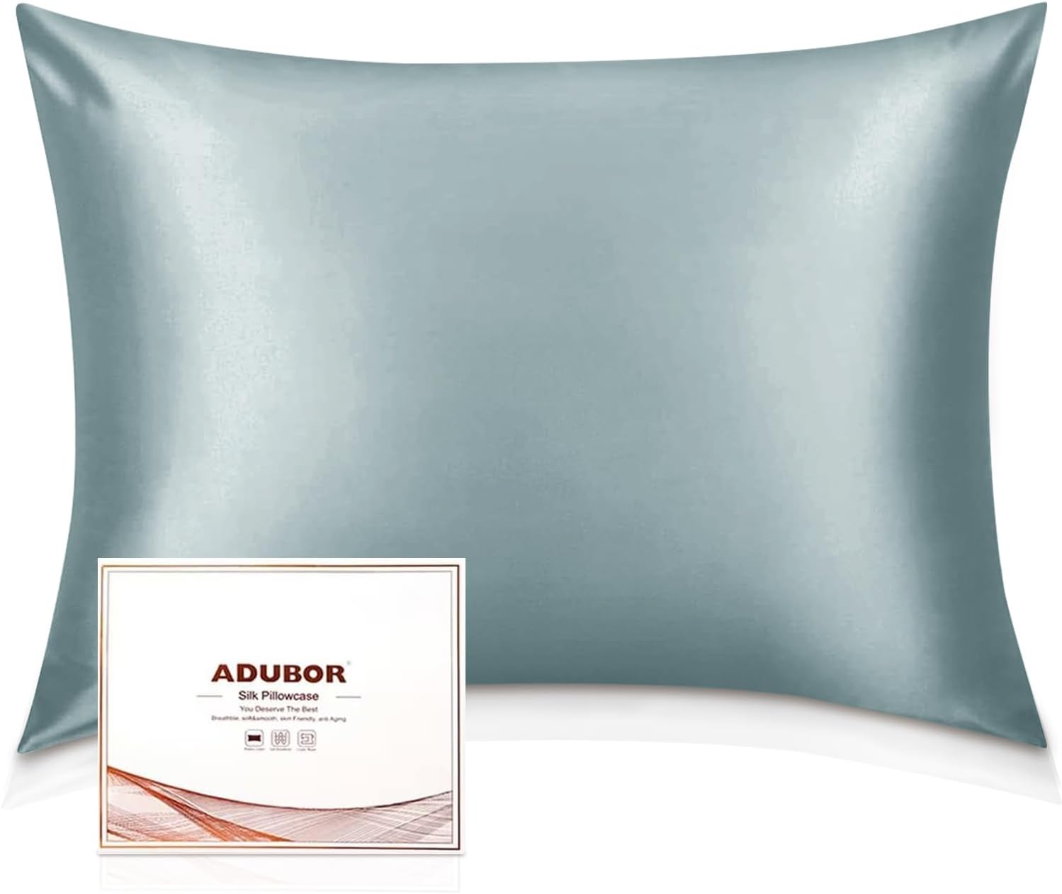Adubor Silk Pillowcase - 100% Pure Mulberry Silk,...