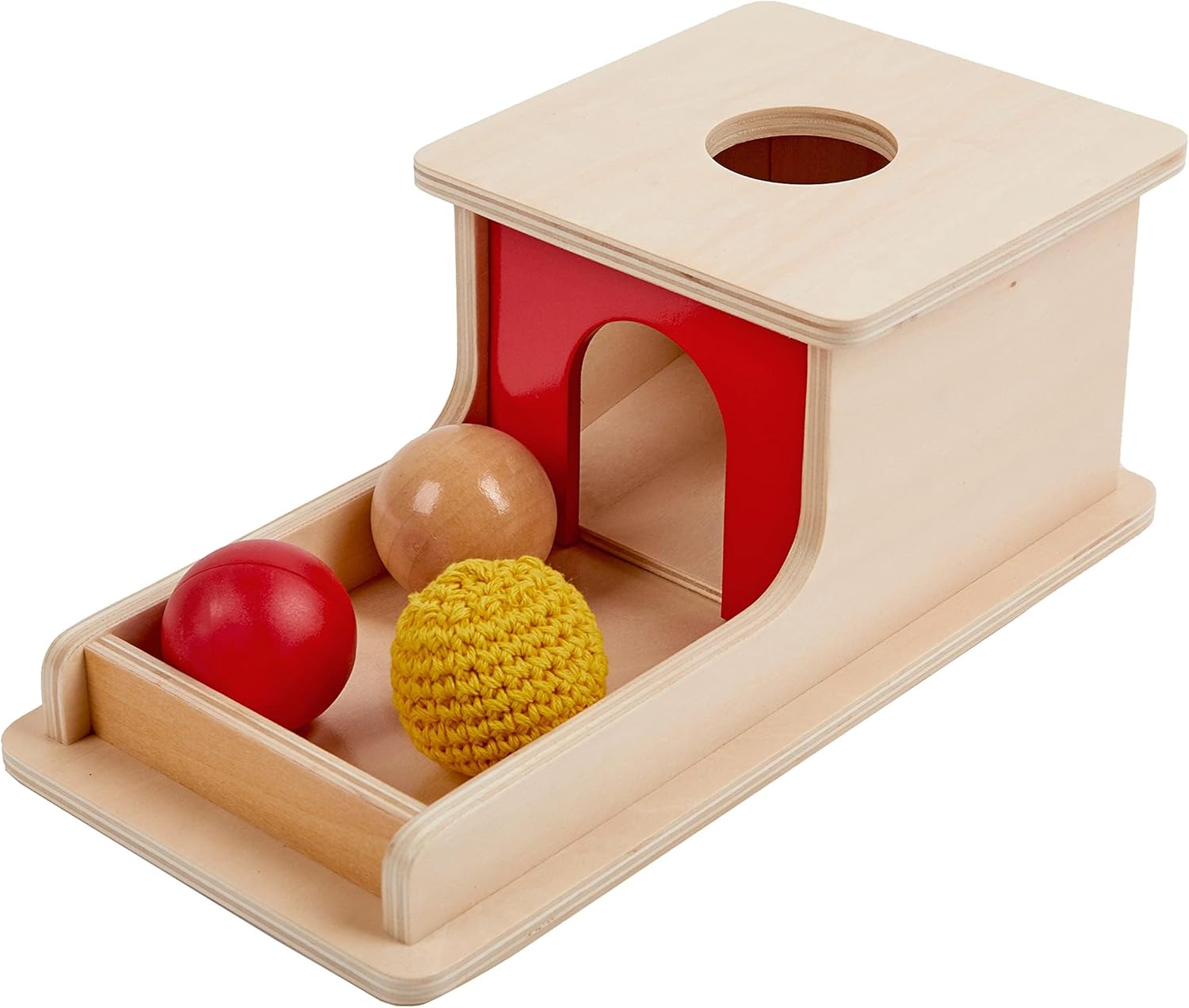 Adena Montessori Wooden Toy for 6-12 Month Baby 3 Balls,Sorting and Stacking Col...