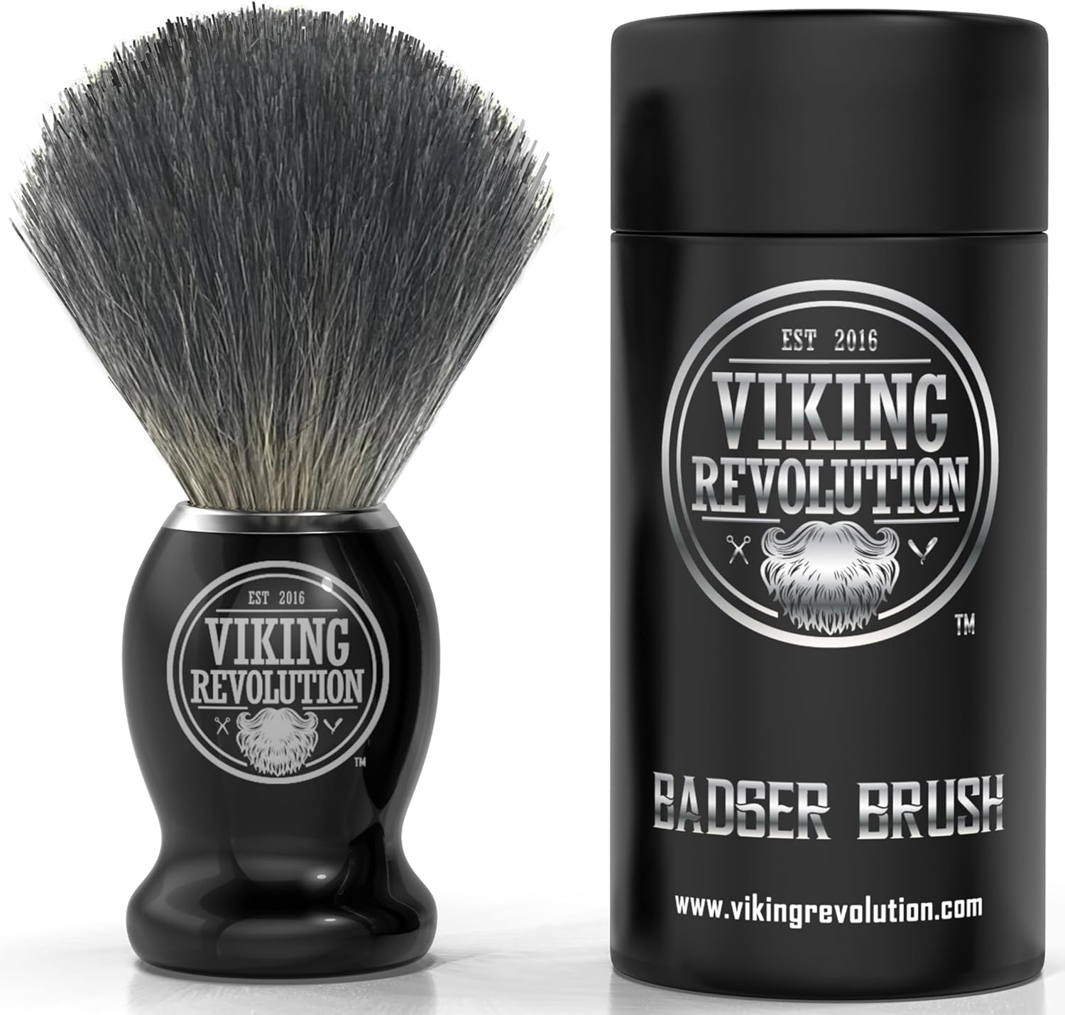 Viking Revolution Badger Hair Shaving Brush for Men - Shave Brush for Wet Shave...