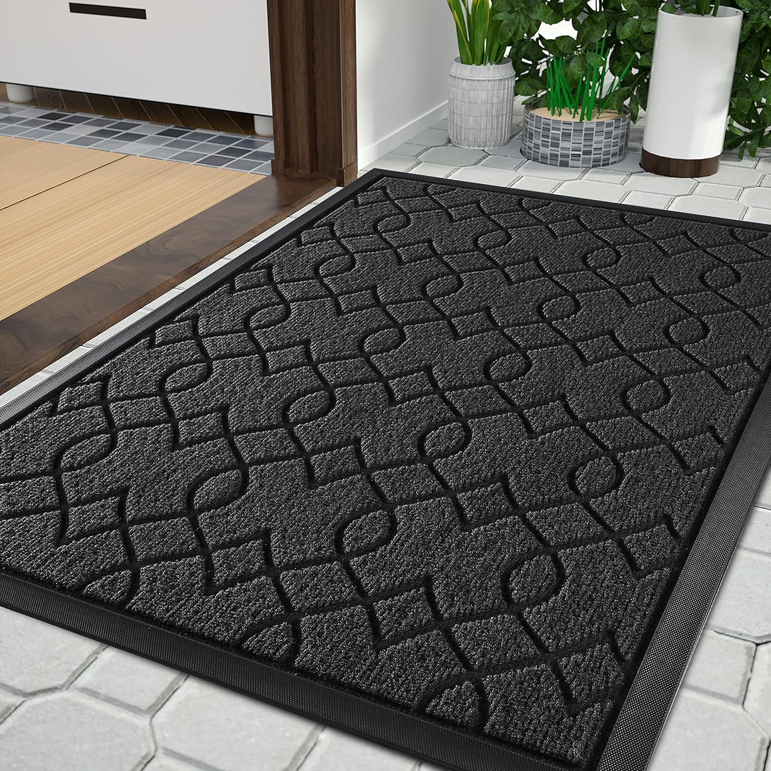 Yimobra Front Door Mats, Special Heavy Duty Water Absorbent Mats, Innovative Mud...