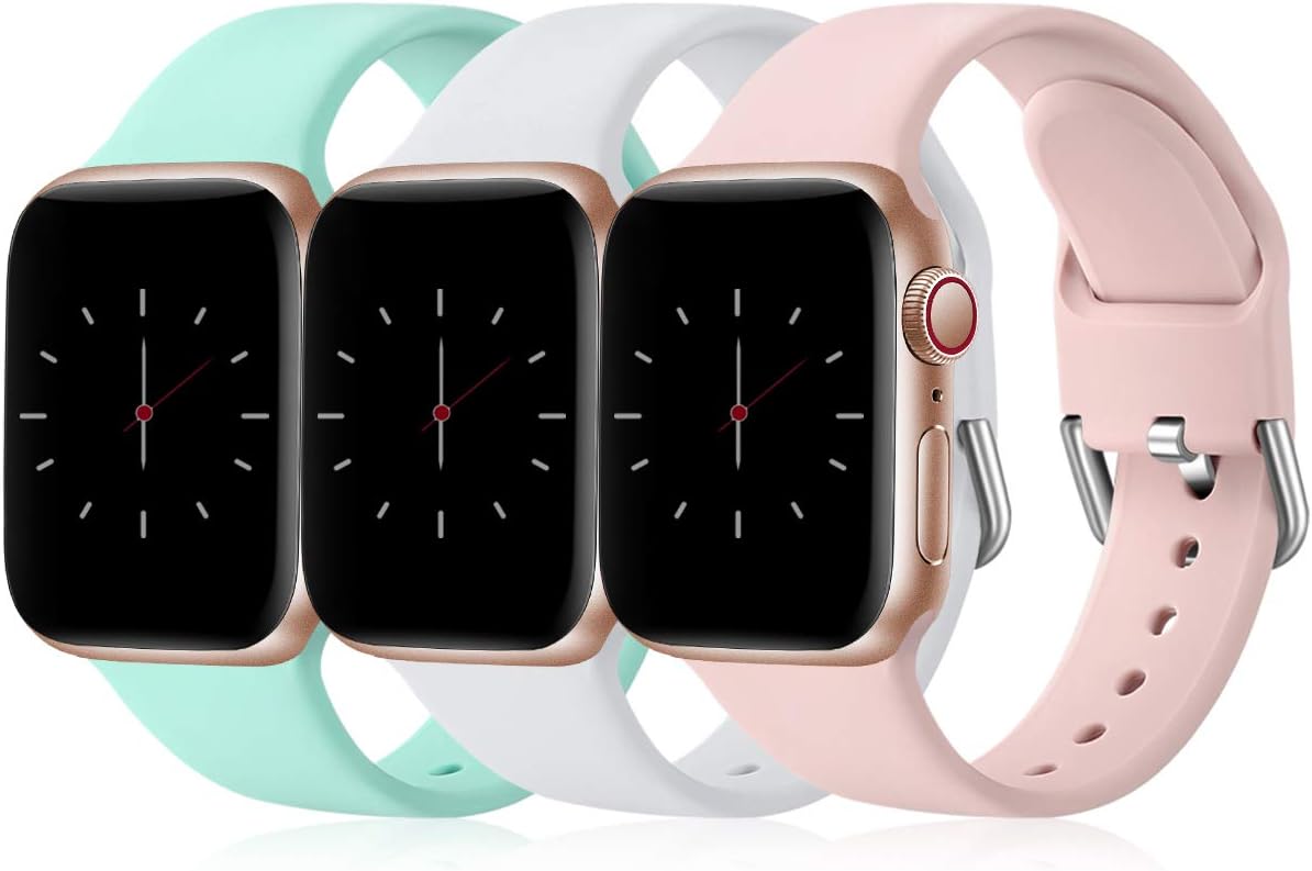 Wepro Pack 3 Straps Compatible with Apple Watch Strap 44mm 40mm 38mm 42mm 45mm 4...