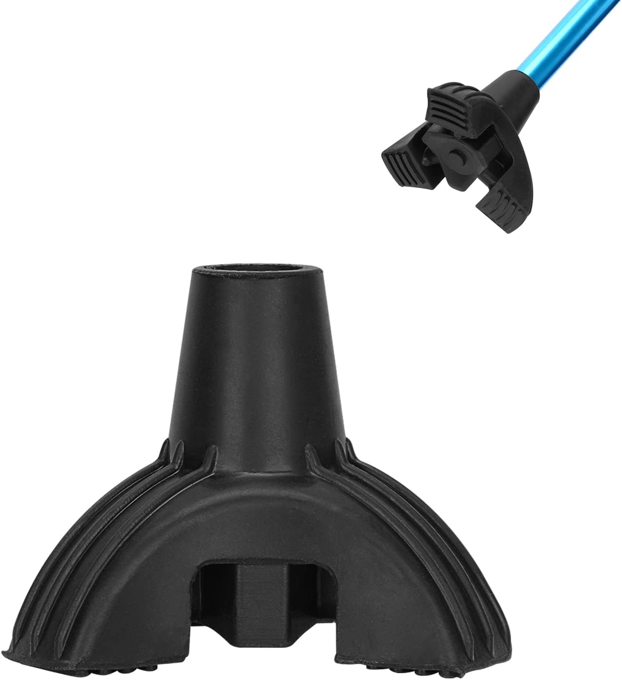 supregear Tripod Cane Tip, Non-Slip 3 Prong Rubber Cane Tip Extreme Grip Cane Se...