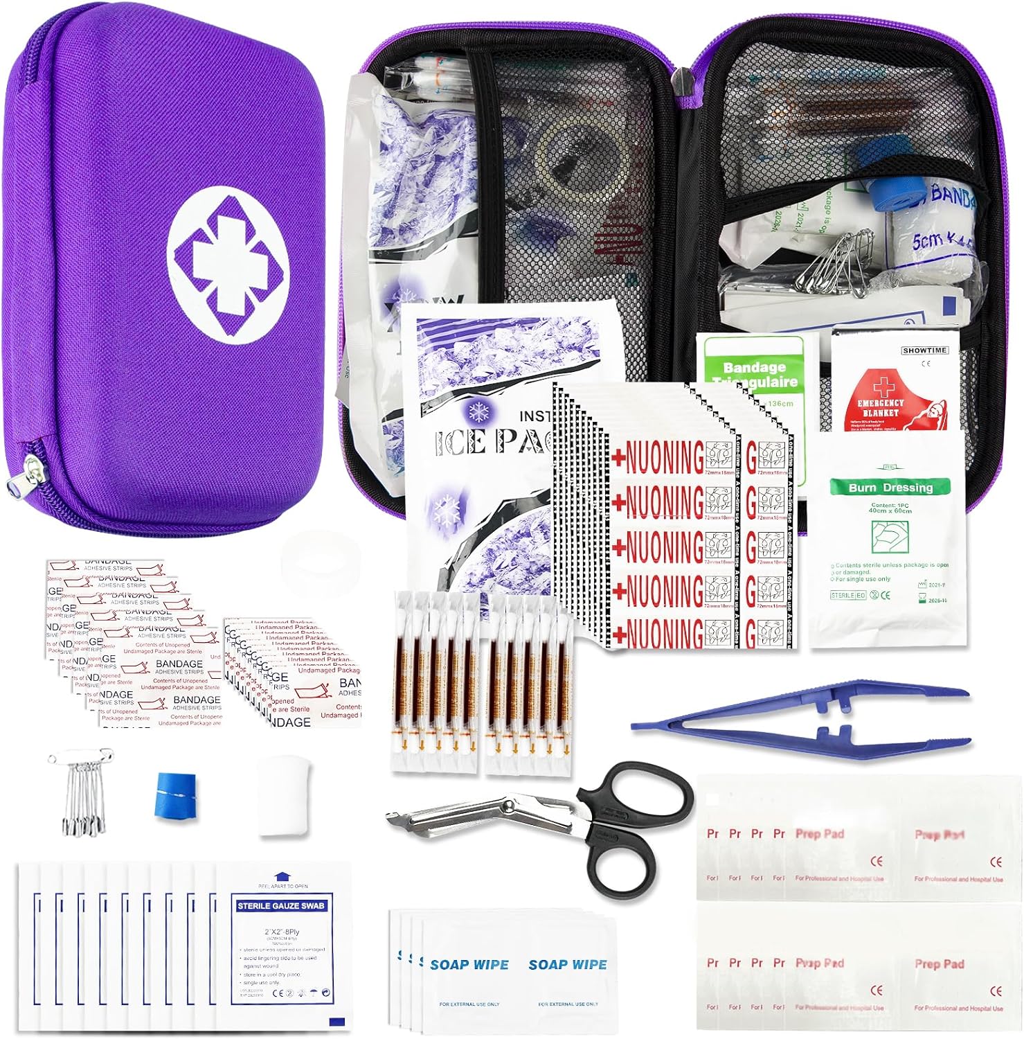 276PCS Compact Small First Aid Kits for Home Businesses Urgent Essential Mini Fi...