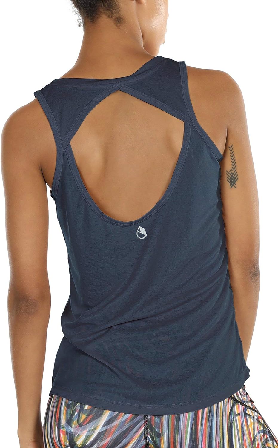 , Unique icyzone Open Back Yoga Tops for Women, Sp...