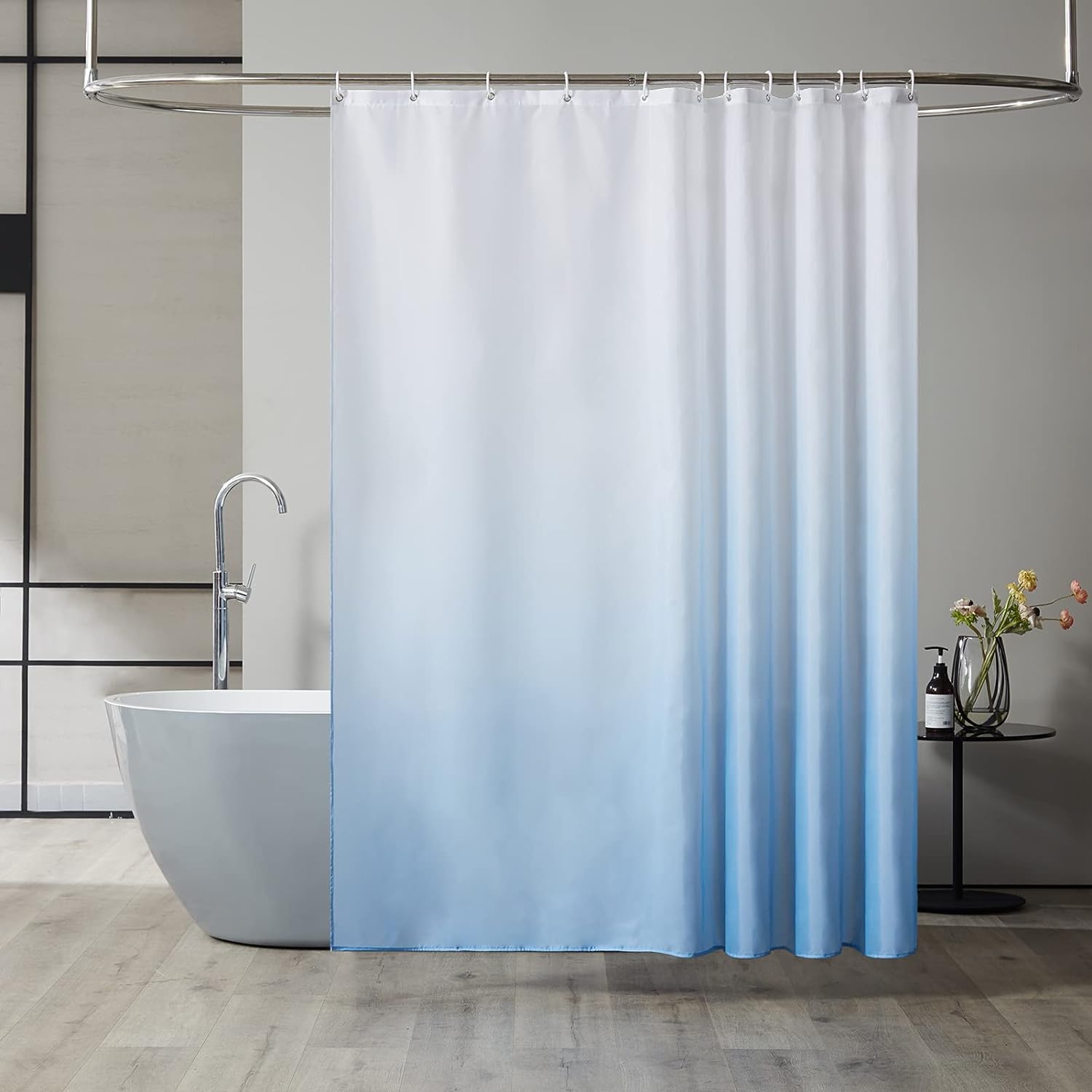 Furlinic Shower Curtain Mould Proof Polyester Fabric Wetroom Bath Curtains Water...