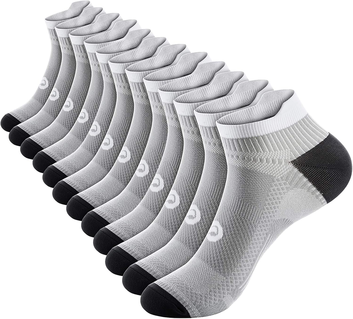 PAPLUS Ankle Compression Sock for Men and Women 2/4/6 Pairs, Low Cut Compression...