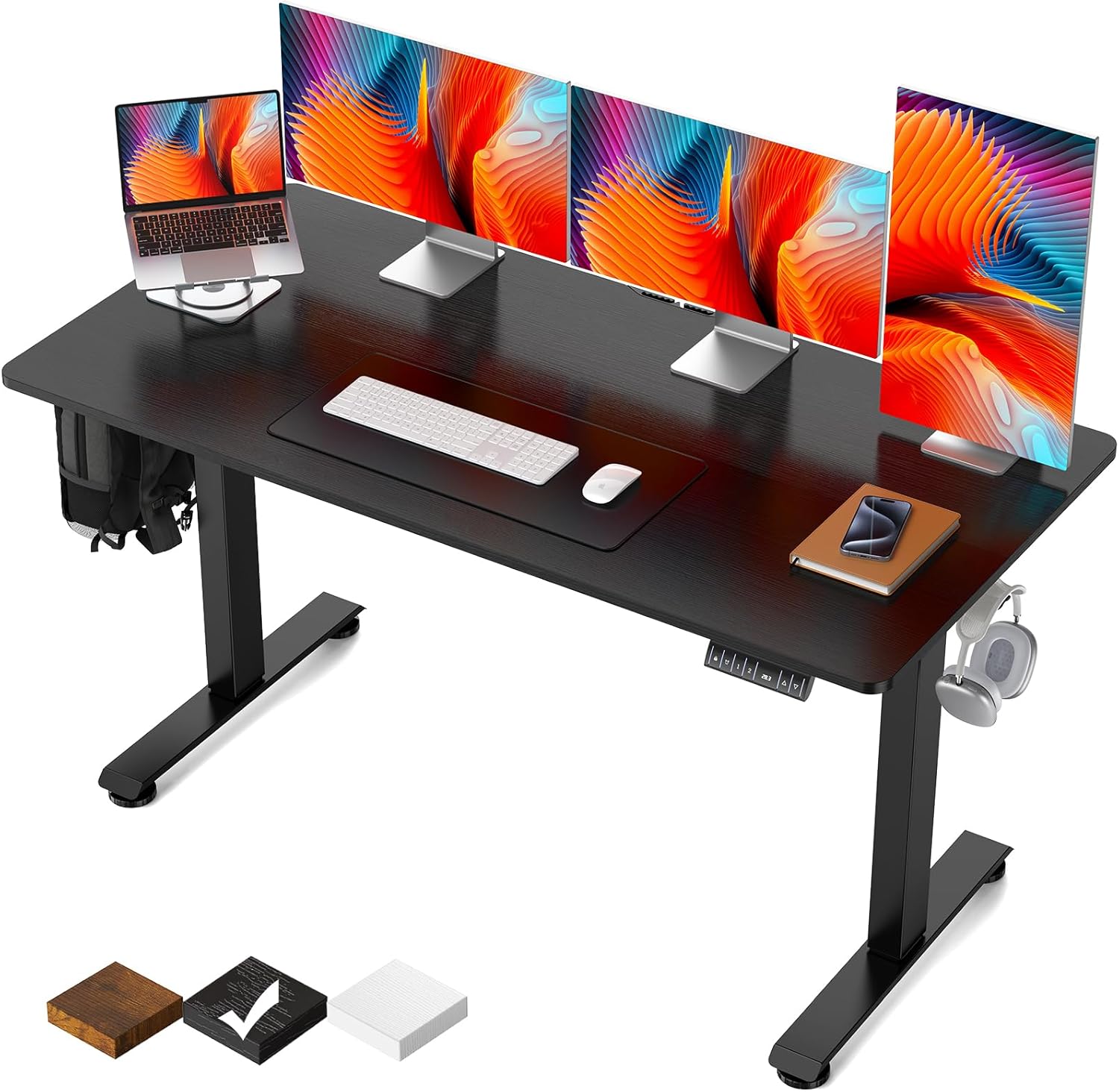 Veken 55 Inch Electric Standing Desk, Height Adjus...