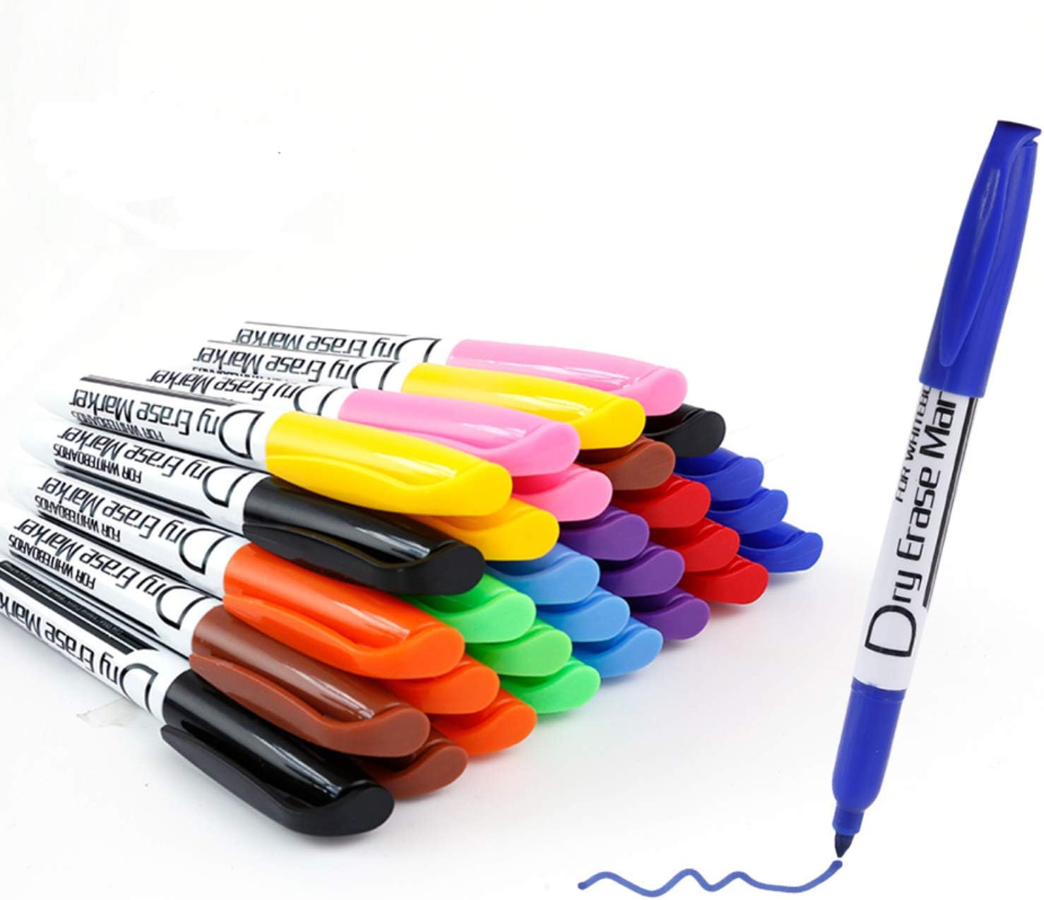 Volcanics Whiteboard Pens Low Odor Fine Whiteboard Markers Dry Wipe Pens Thin Bo...