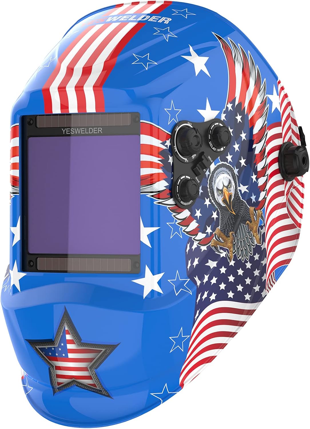 YESWELDER Large Viewing Screen True Color Solar Auto Darkening Welding Helmet,4...