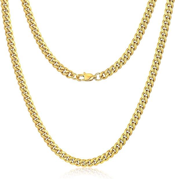 ChainsPro Men Chunky Miami Cuban Chain Necklace, Custom Available Necklace, Inno...