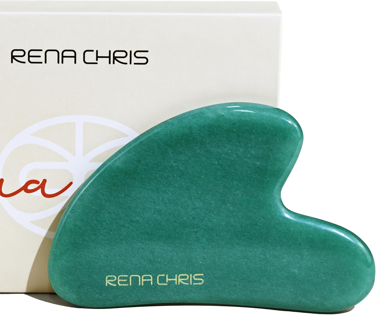 Rena Chris Gua Sha Facial Tools, Natural Jade Gua Sha Stone, Guasha Tool Face fo...