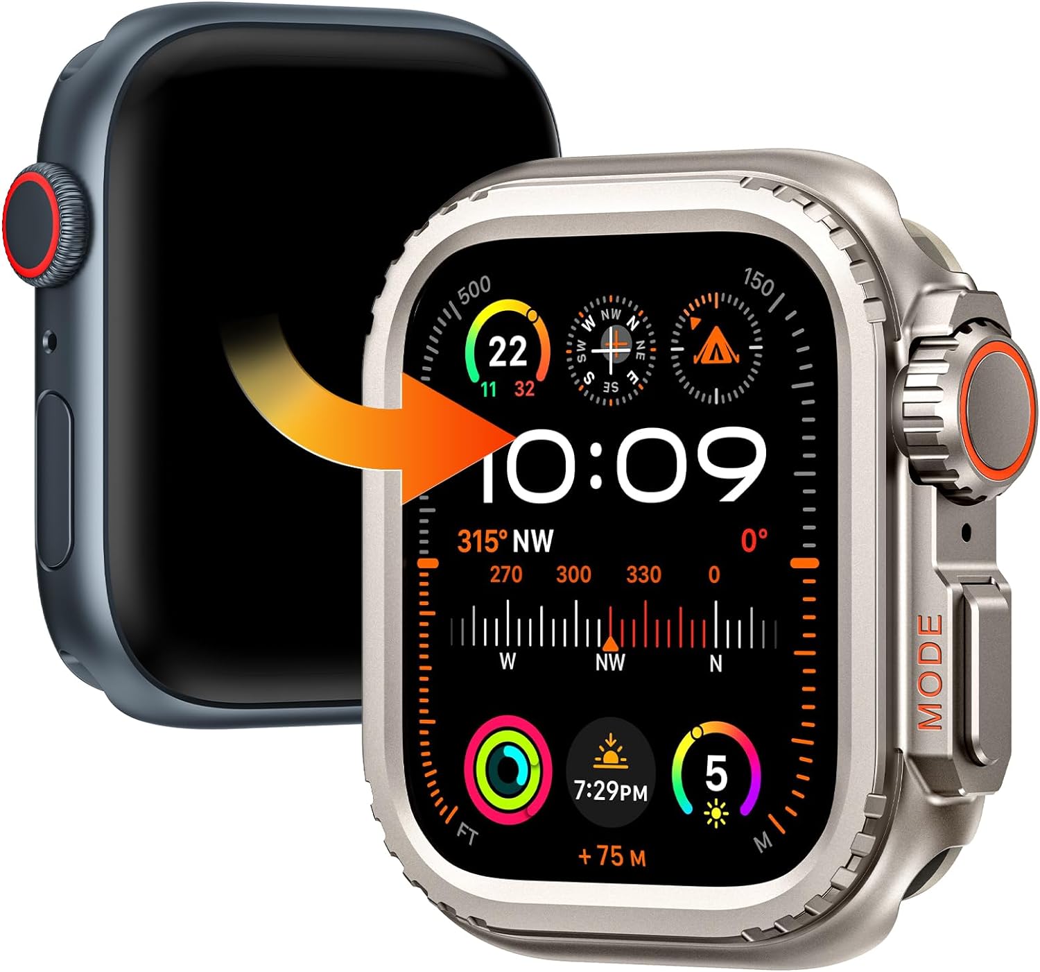Goton Metal Bumper Case for Apple Watch Series 9 8 7 45mm Protector, [Turn 45mm...