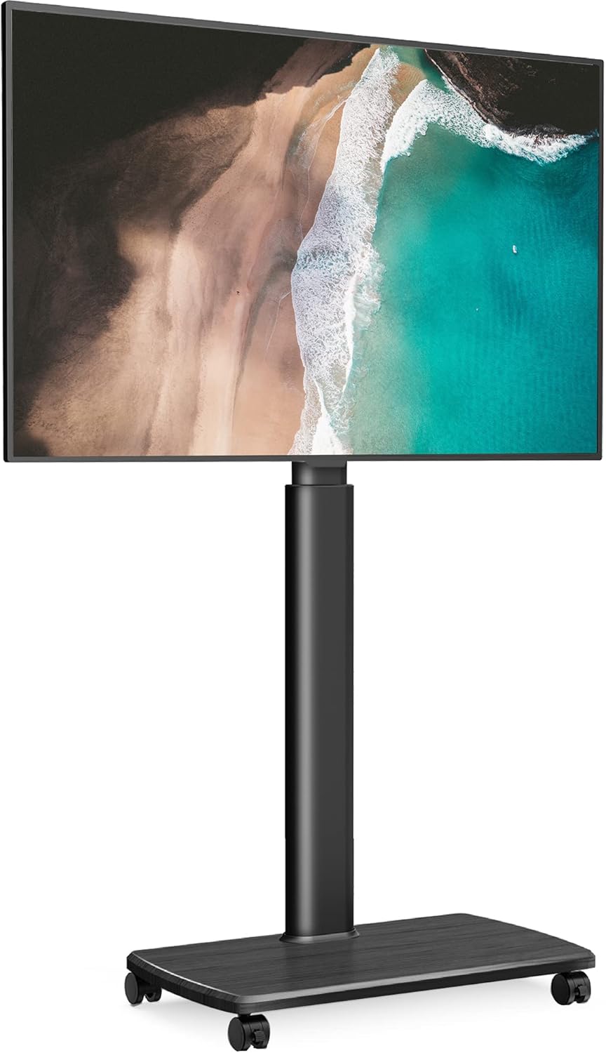 FITUEYES Rolling TV Floor Stand for 32 to 65 70 Inch TVs, Portable Mobile TV Car...