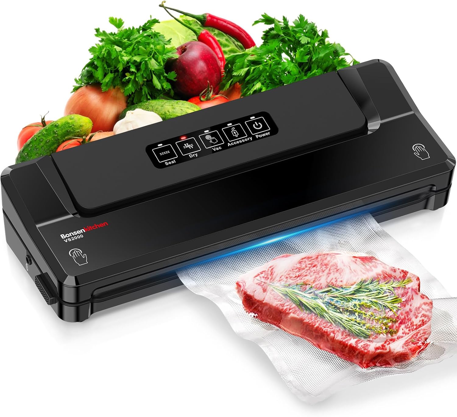 Bonsenkitchen Vacuum Sealer Machine, Special Food Sealer with Fast-Compact Desig...
