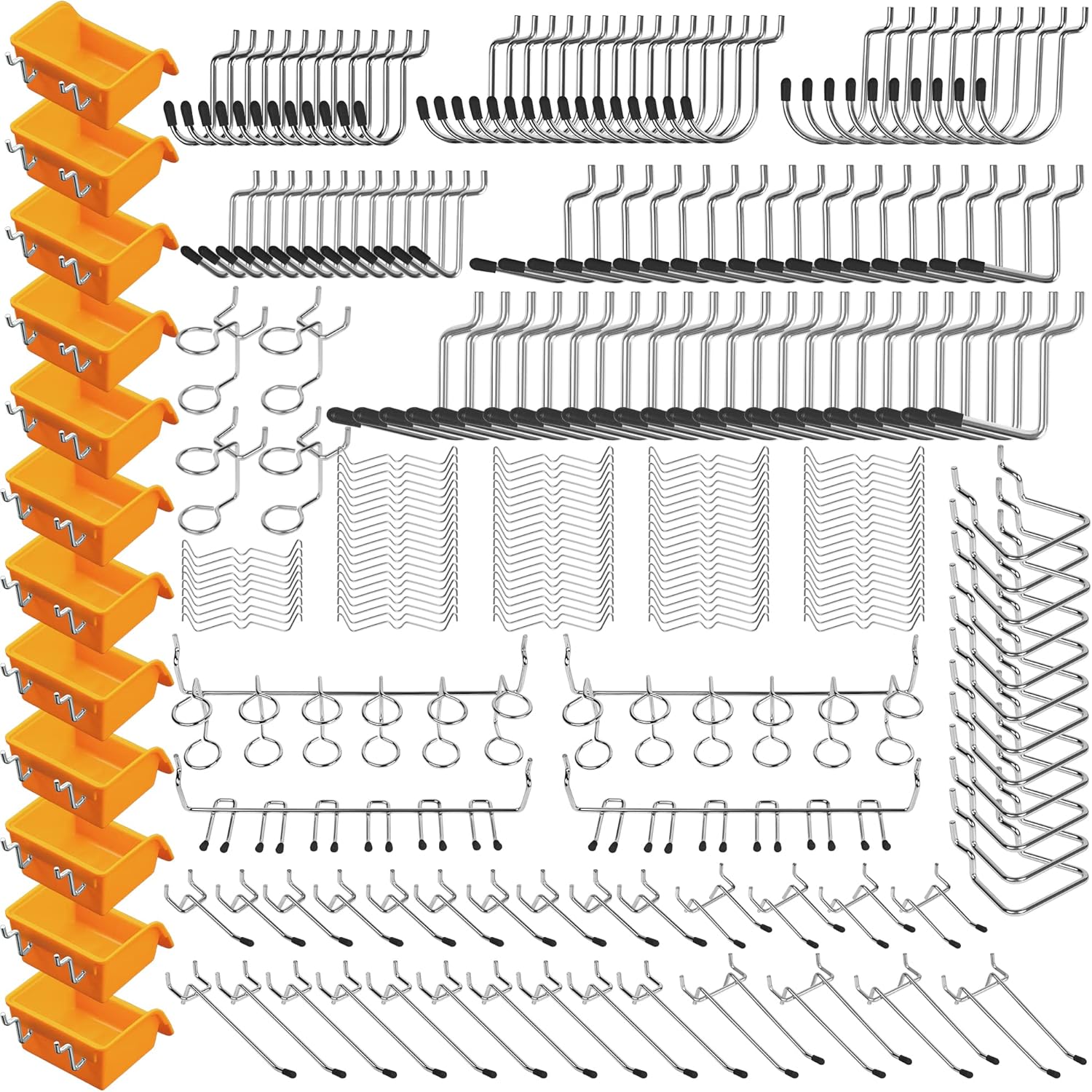ELEAD 260 Piece Pegboard Hooks 1/8 and 1/4 inch peg Board Organizer Accessories...