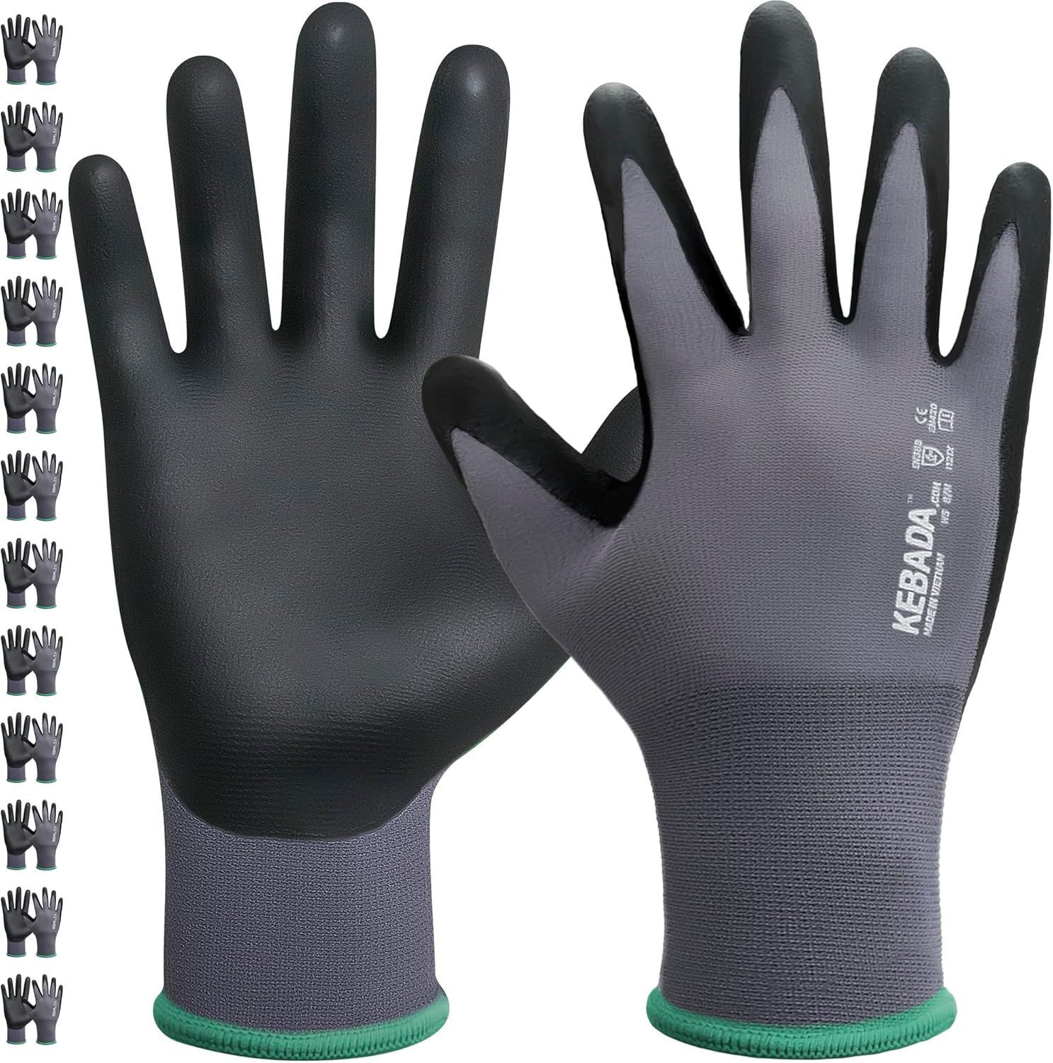 12 Pairs Work Gloves, Special Safety Protective Gloves for Men and Women, Innova...