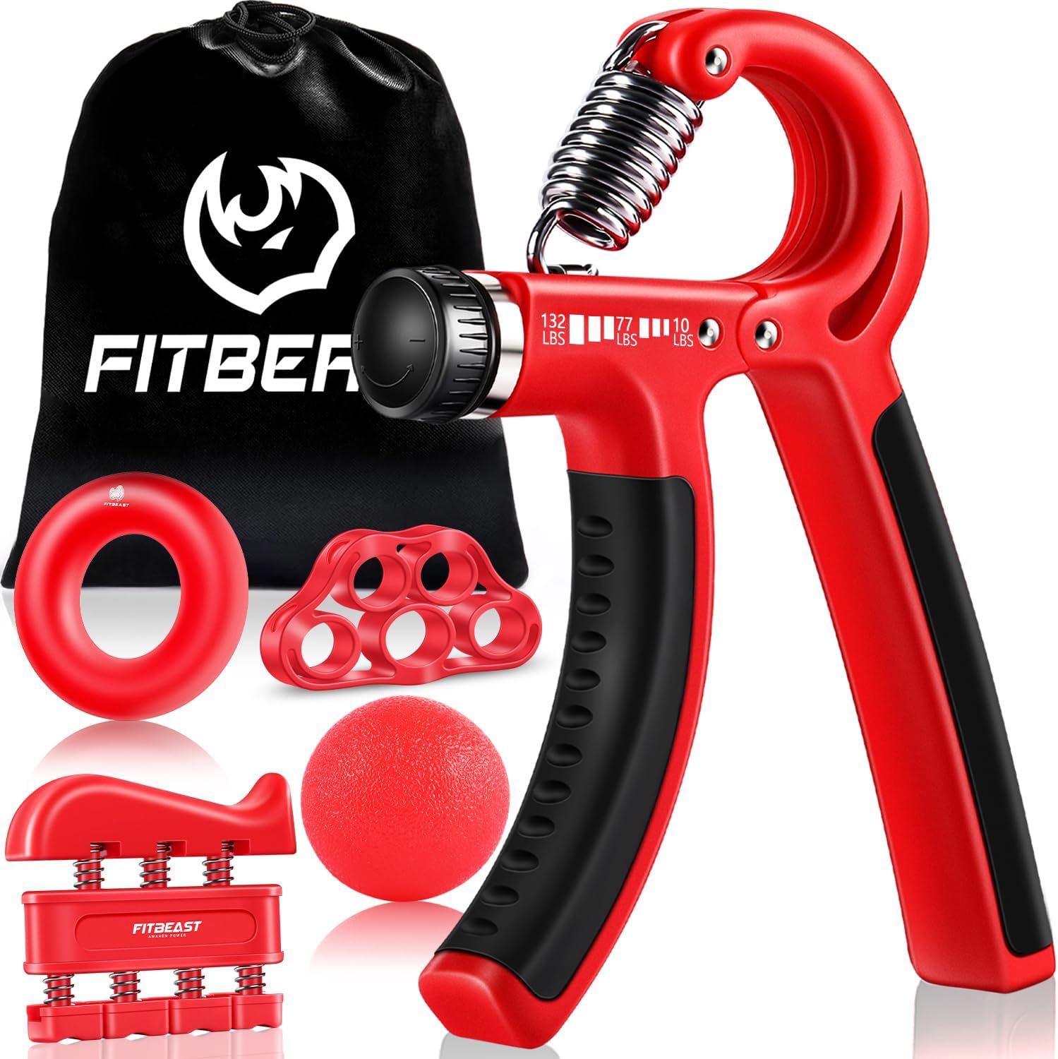FitBeast Grip Strengthener Forearm Strengthener Hand Grips Strengthener Kit - 5...