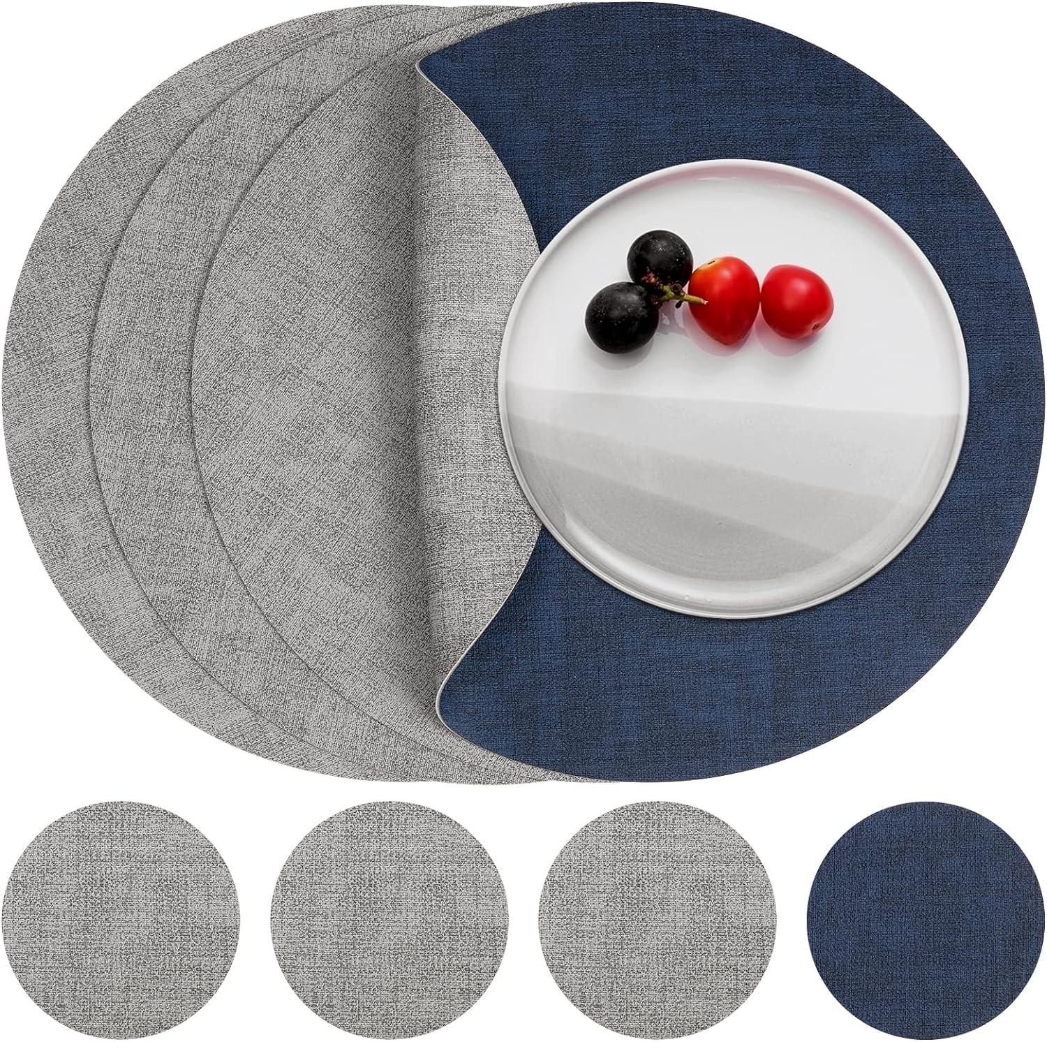 Myir JUN Leather Placemats, Unique Placemat and Coaster Set, Special Table Mats...