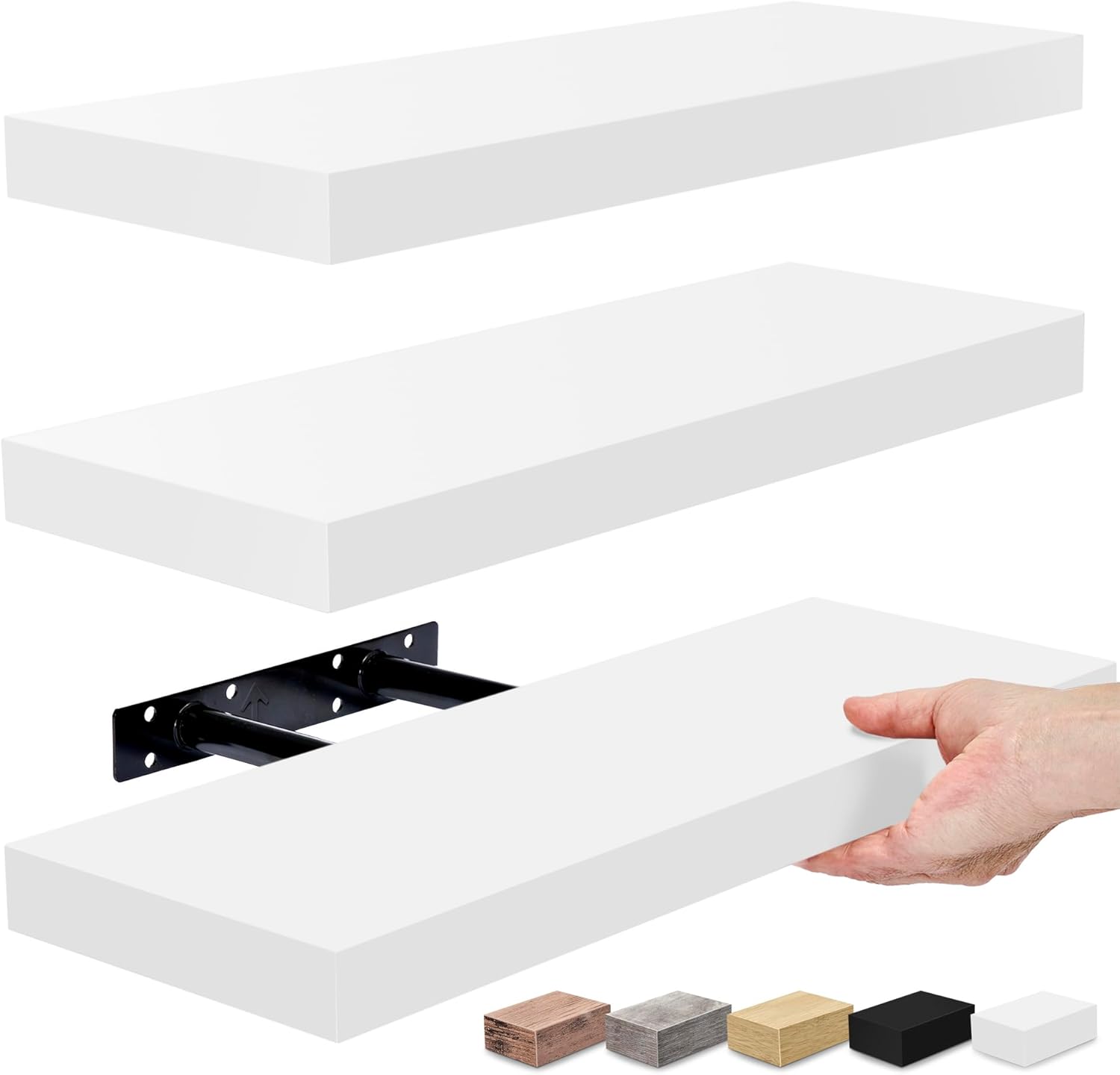 Sorbus Floating Shelves, Special Shelves for Wall Storage, Innovative Wall Mount...
