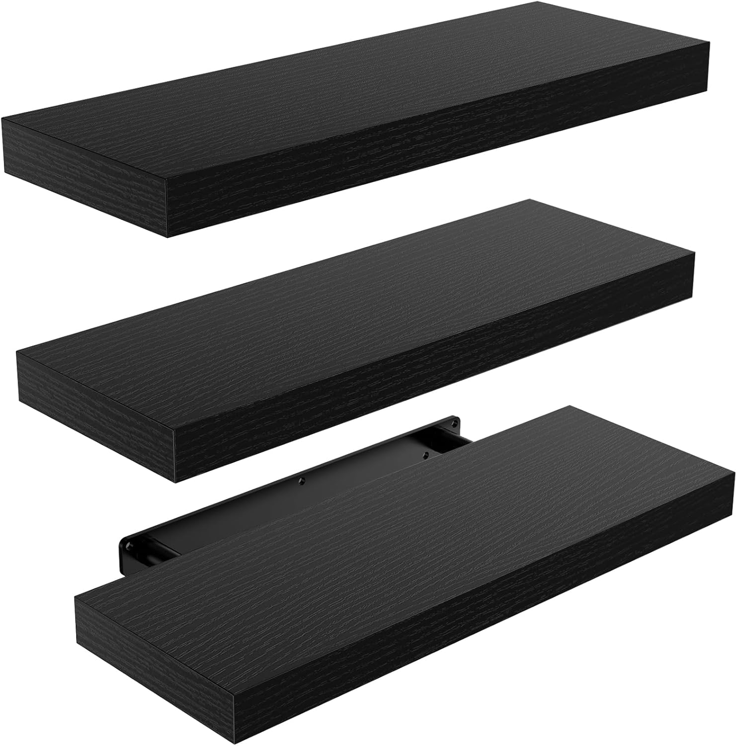 AMADA HOMEFURNISHING Floating Shelves, Unique Wall Shelves with Invisible Bracke...