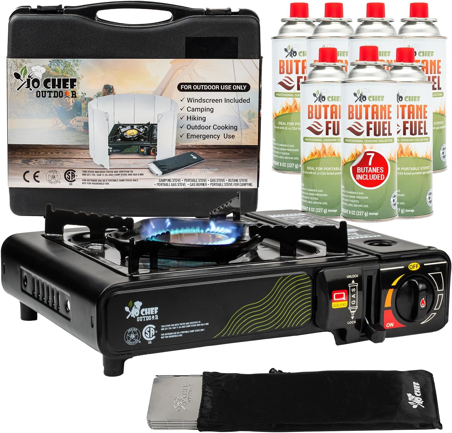 Jo Chef Butane Camping Stove, Special Portable Gas Stove, Innovative Camping Sto...