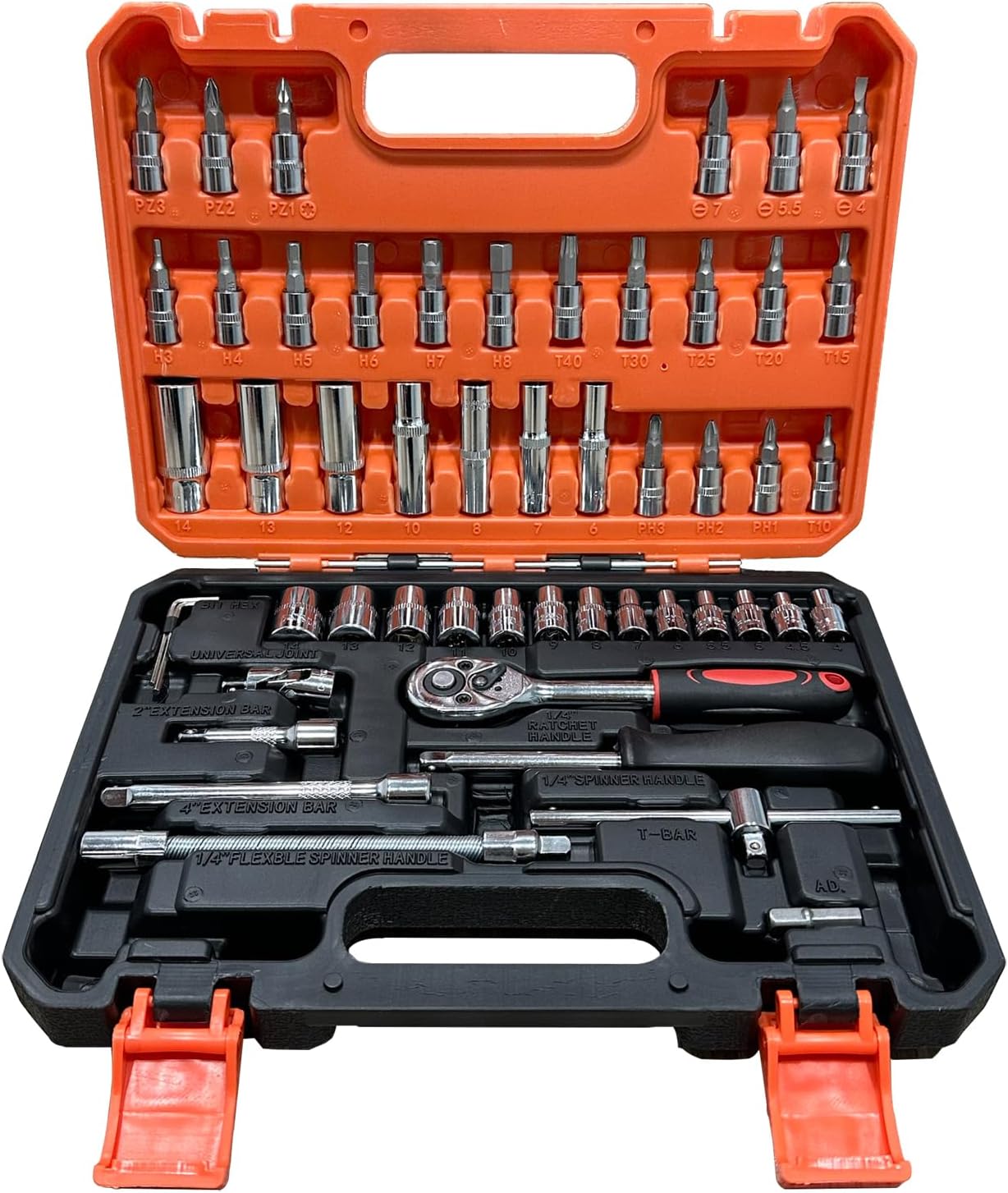 Socket Set 53 Piece - 1/4 Socket Set, Socket Sets Sockets & Tool Sets, DIY Enthu...
