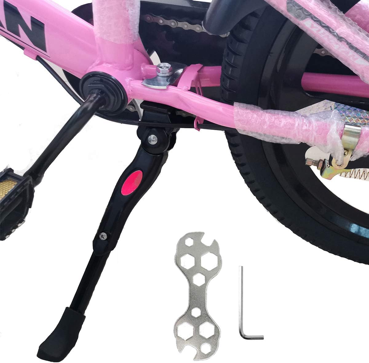 VECKUSON Kickstand for Kids Bike, Bicycle Kickstands Center Mount for 16 18 20 2...