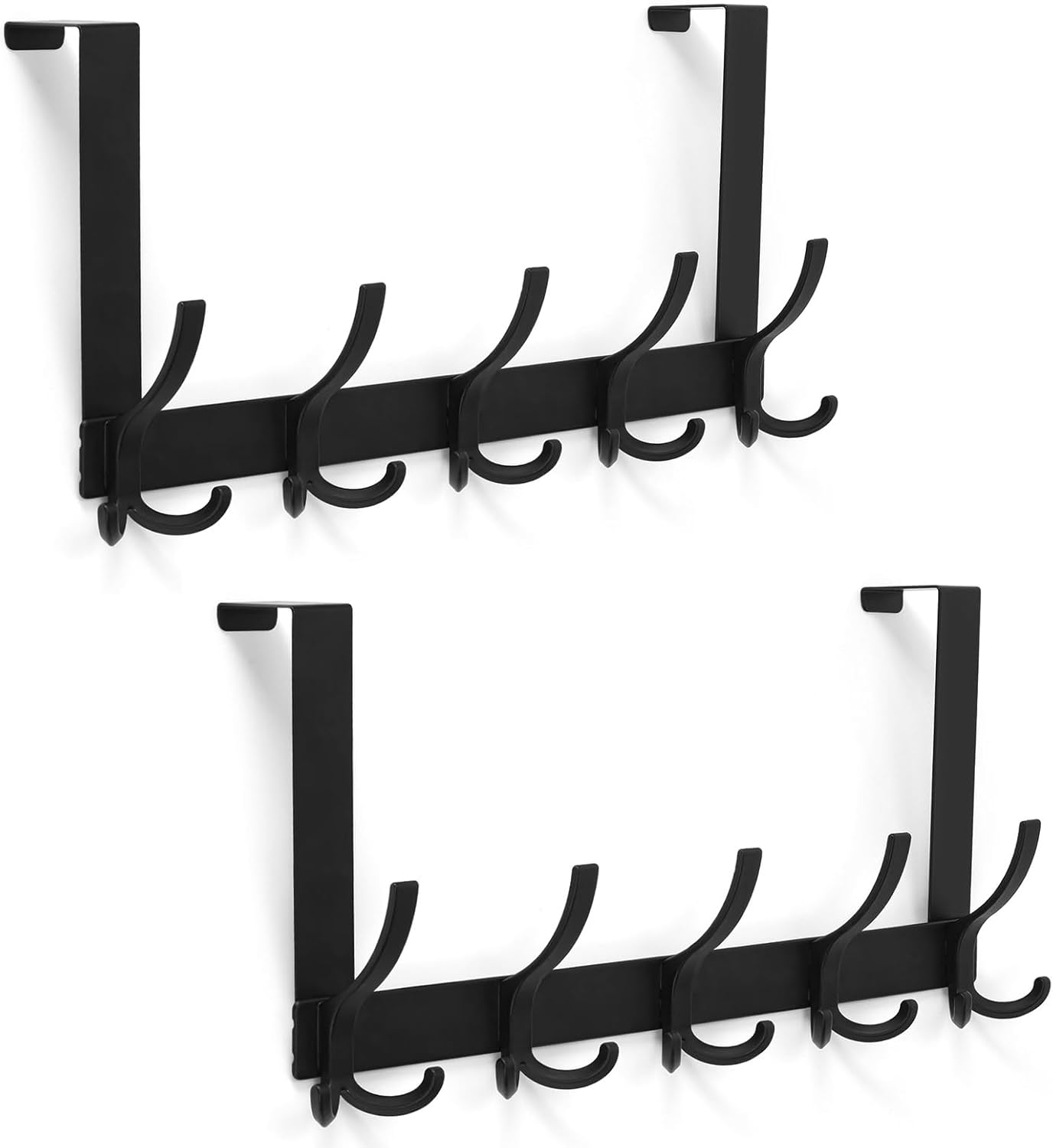 Over The Door Hooks for Hanging, Over The Door Hanger with 5 Triple Coat Hooks,...