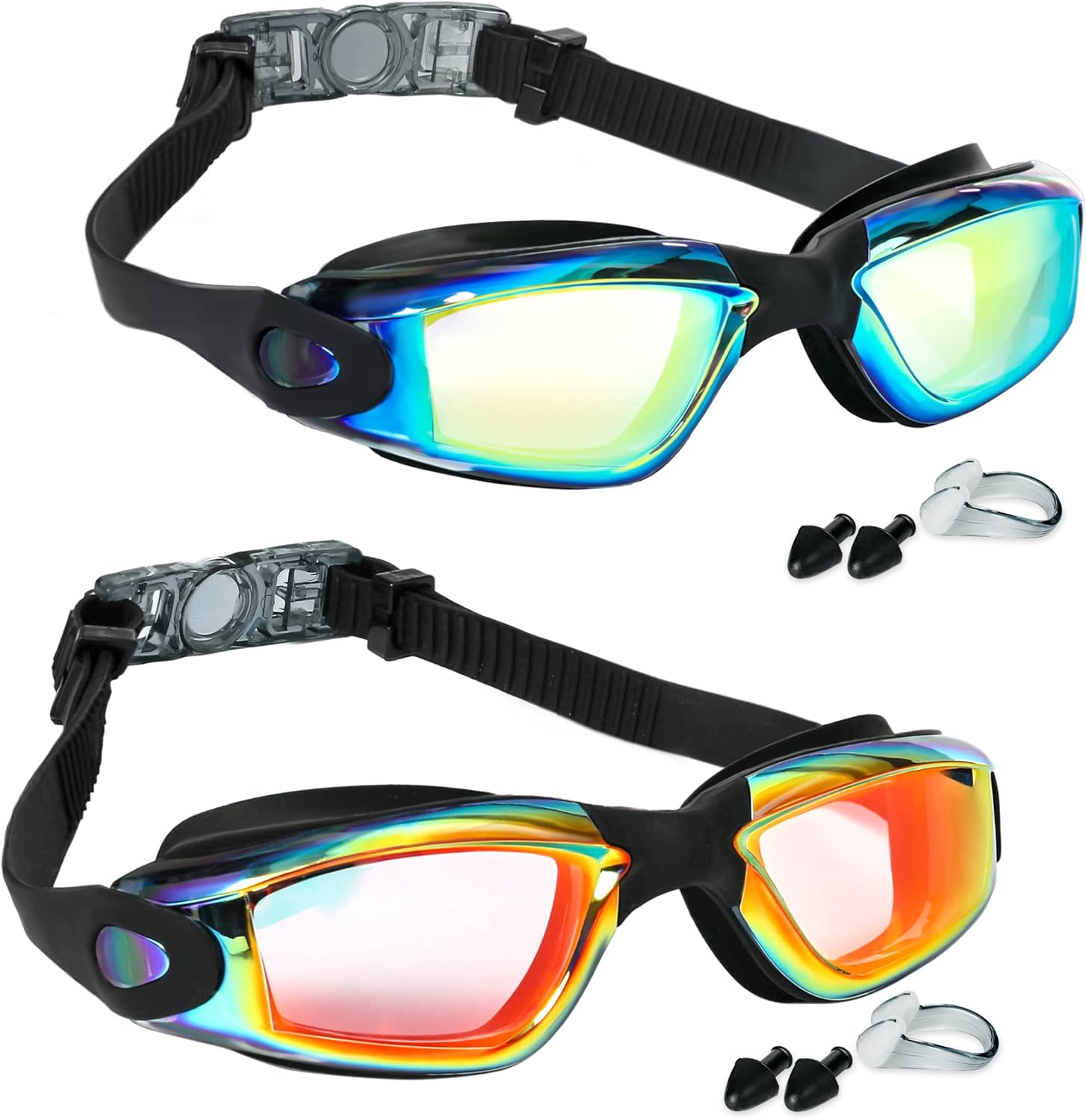 Swim Goggles, Special 2 Pack Swimming Goggles, Innovative Anti Fog Goggles, Sust...
