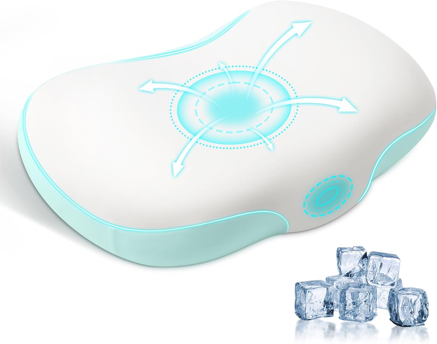 Memory Foam Cooling Sleep Pillow, Orthopedic Cervical Neck Pillow for Side & Bac...