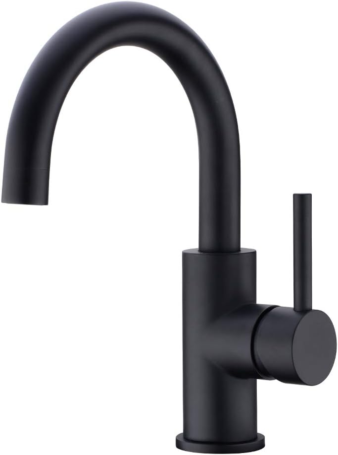 CREA Black Bathroom Faucet Brushed Nickel, Prep Wet Bar Sink Faucet Stainless St...