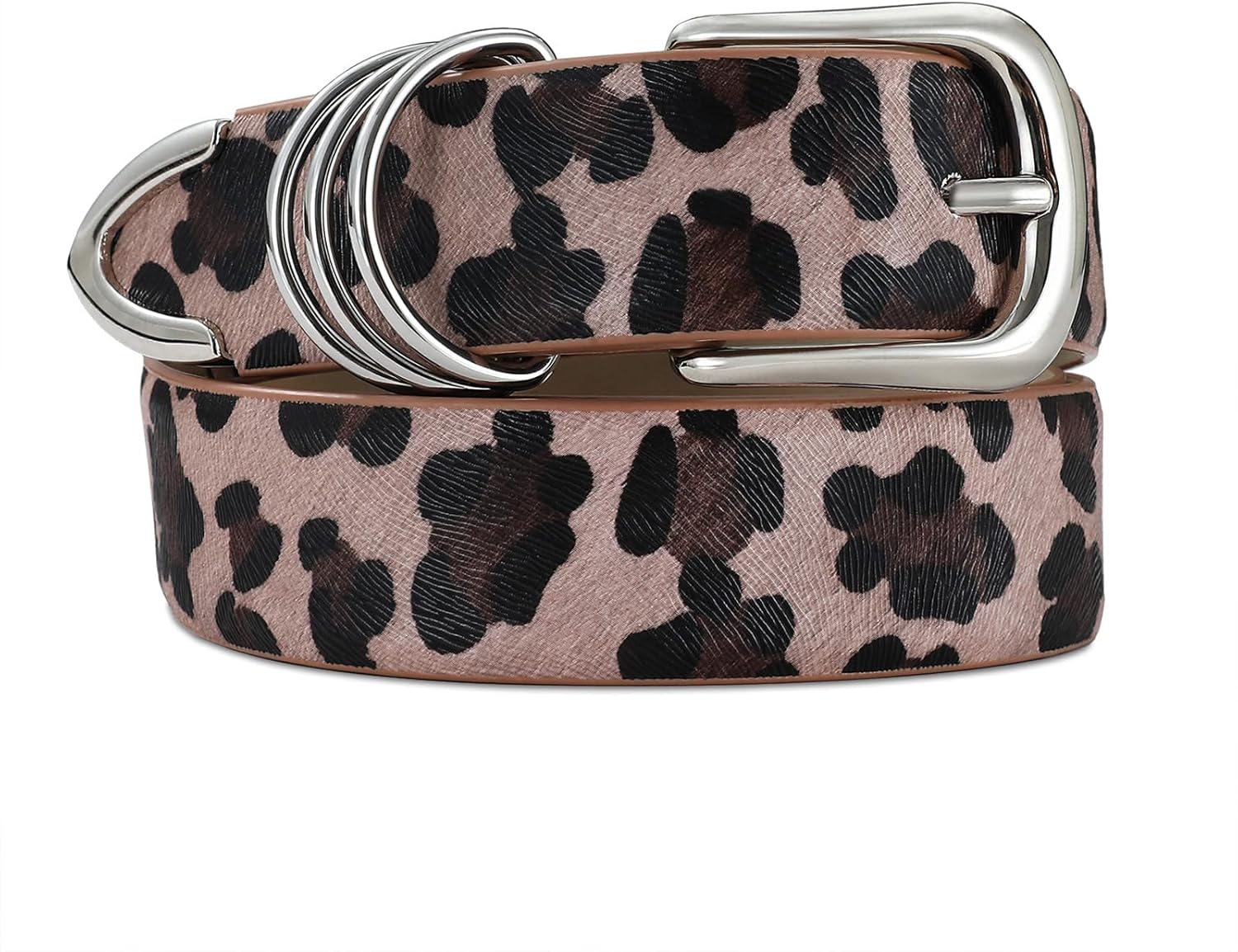 Women's Leather Belts with Gold Buckle Fashion Leather Waist Belt Elegant Ladies...