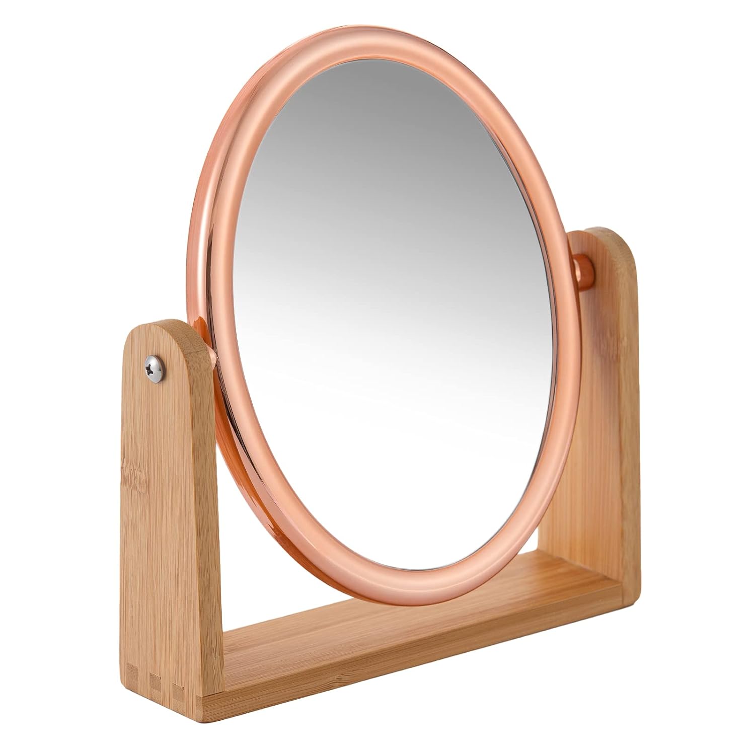 YEAKE Double Sided 10X Magnifying Makeup Mirror, Unique Mirror with Bamboo Stand...