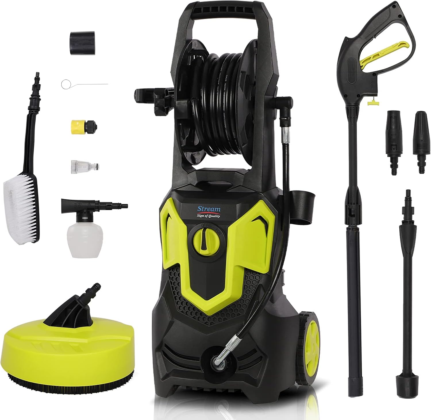 Stream Pressure Washer, Special Portable Pressure Washer with 1650W 135Bar 420L/...