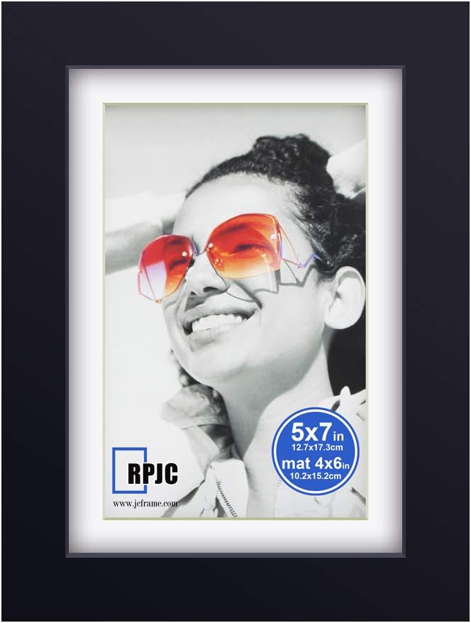 RPJC 5x7 inch Picture Frame Made of Solid Wood and High Definition Glass Display...