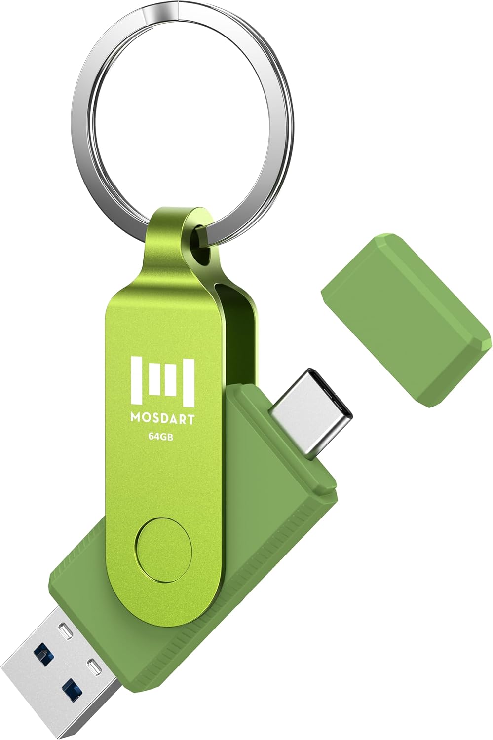 MOSDART 64GB USB C Dual Flash Drive Speed Up to 150MB/s with Keychain - 2 in 1 O...