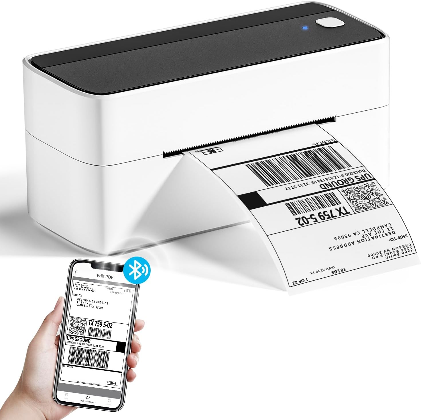 Phomemo Bluetooth Thermal Label Printer, Shipping label printer 4x6, Label Print...