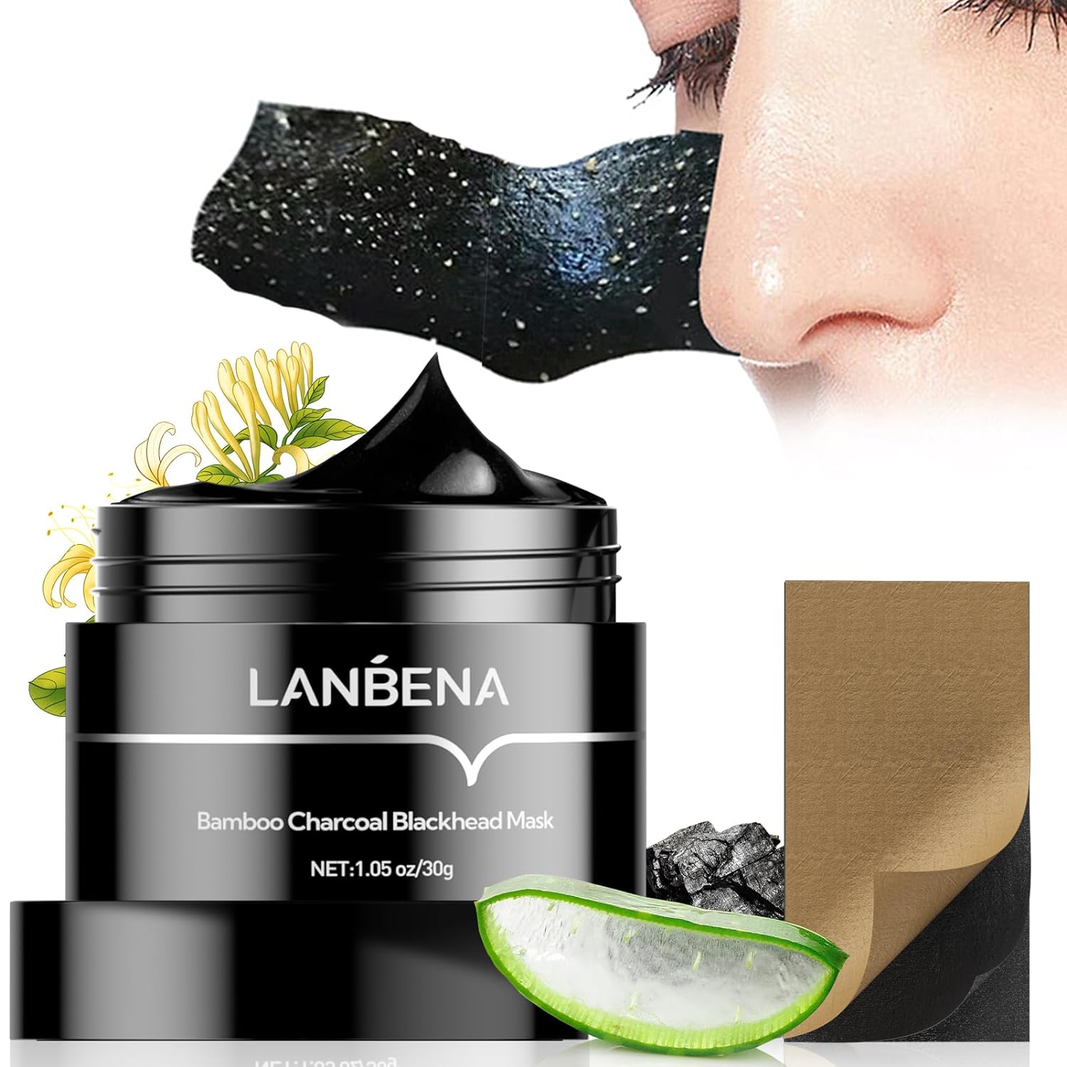 LANBENA Upgraded 2.0 Bamboo Charcoal Blackhead Rem...