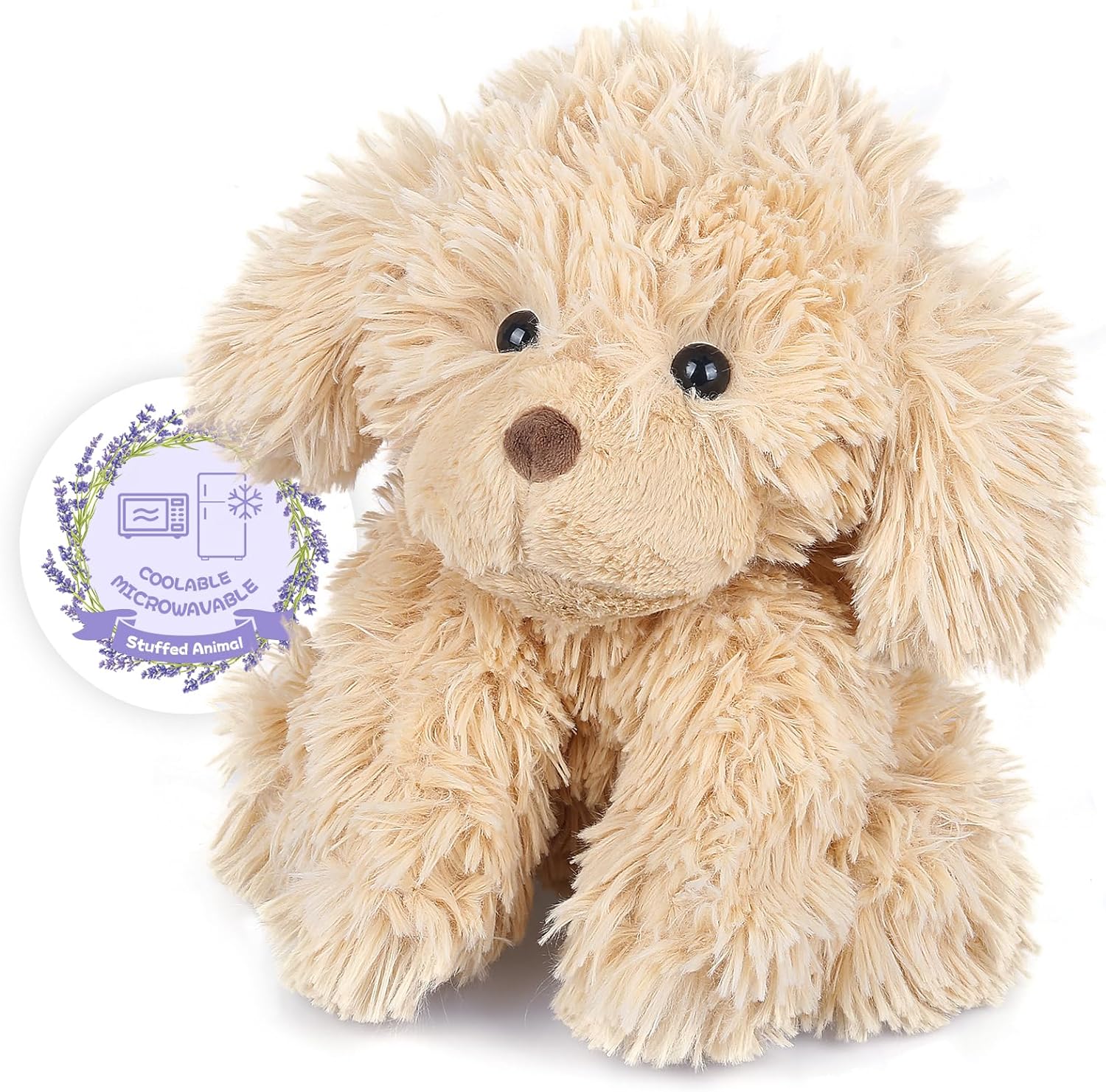 Warmable Golden Retriever Stuffed Animal, Microwavable Stuffed Animal Heating Pa...