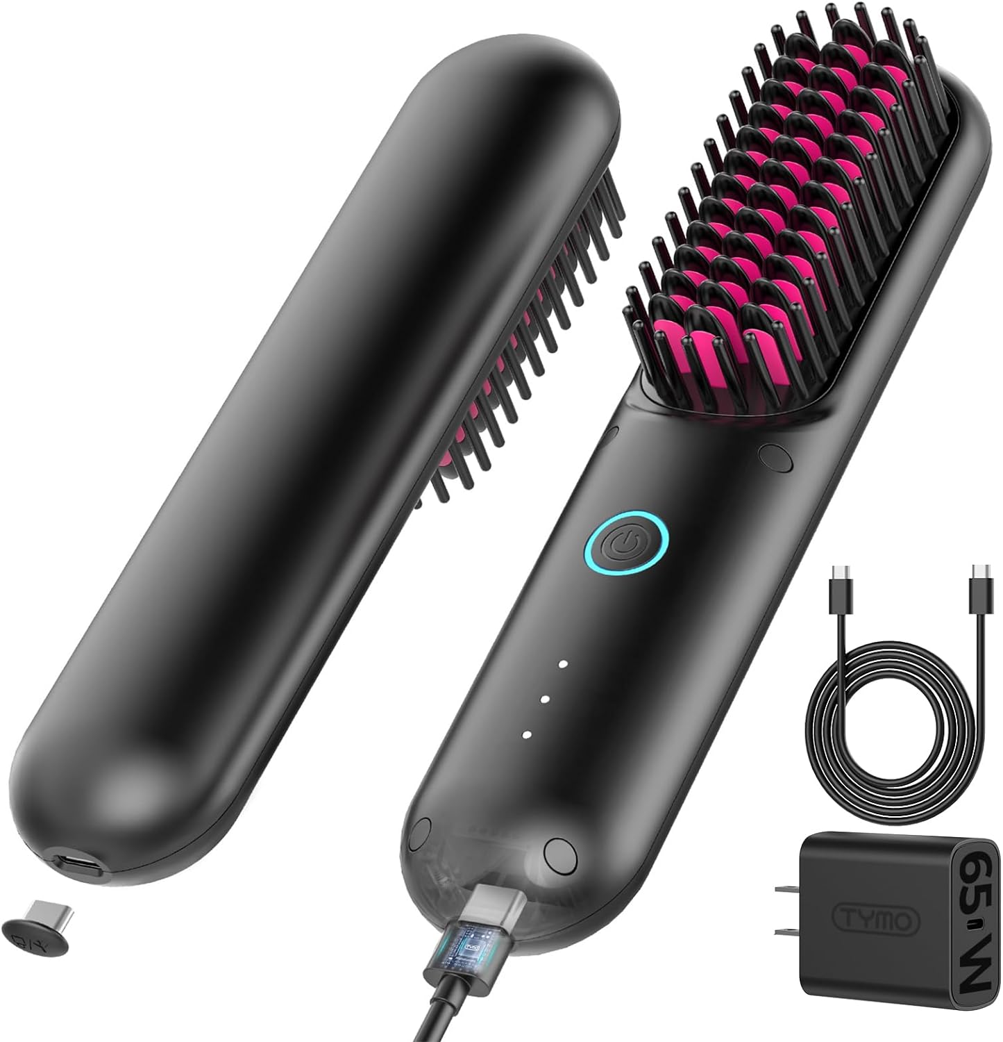 TYMO Porta Pro - Cordless Hair Straightener Brush, UK Fast Charge Plug, Portable...