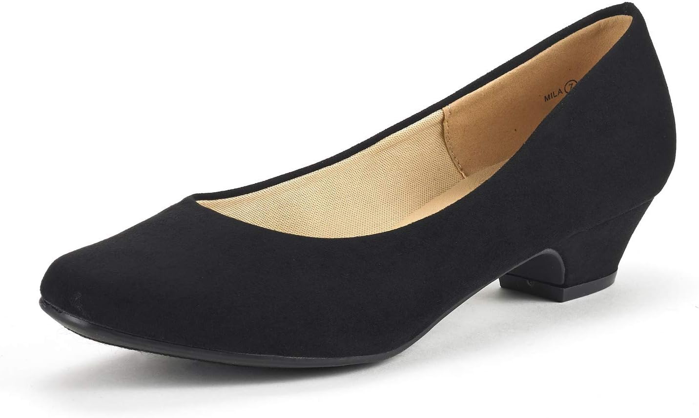 DREAM PAIRS Women's Shoes, Special Mila Low Chunky Heel Pump Shoes, Innovative W...