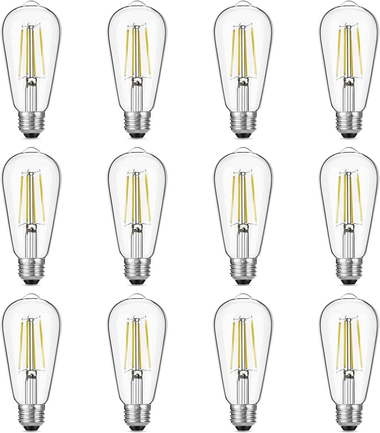 Dimmable Vintage LED Edison Bulbs, 6W, Equivalent 60W, 750lm, Daylight 5000K, 90...