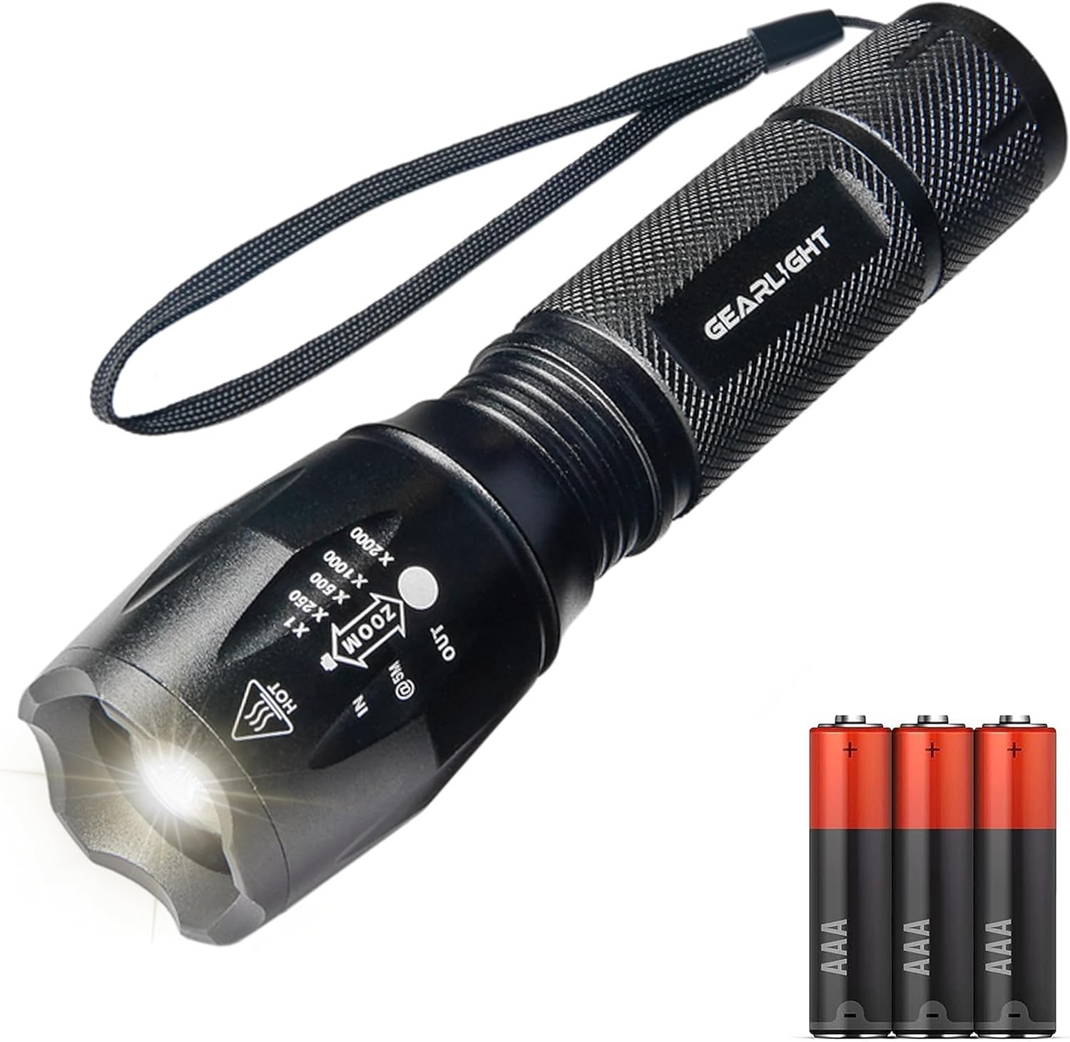 GearLight LED Flashlight Bright, Zoomable Tactical Flashlights with High Lumens...
