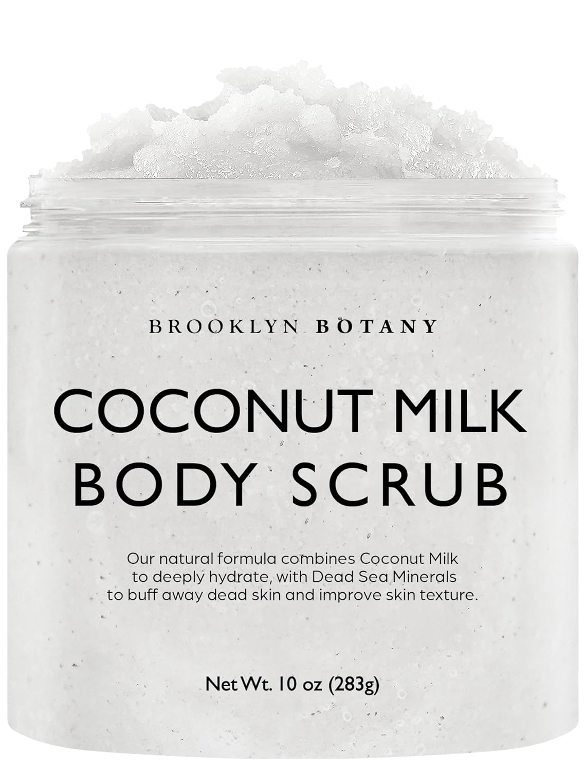 Brooklyn Botany Dead Sea Salt and Coconut Milk Body Scrub - Moisturizing and Exf...