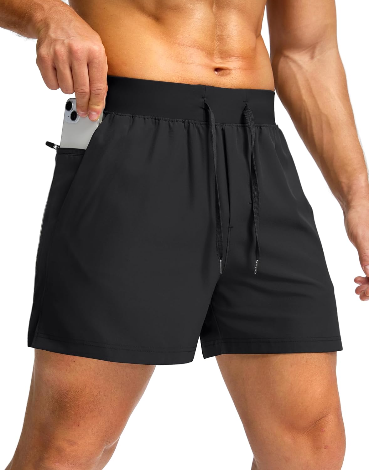 Men's Running Shorts with Zipper Pockets 7 Inch / 5 Inch Lightweight Quick Dry G...