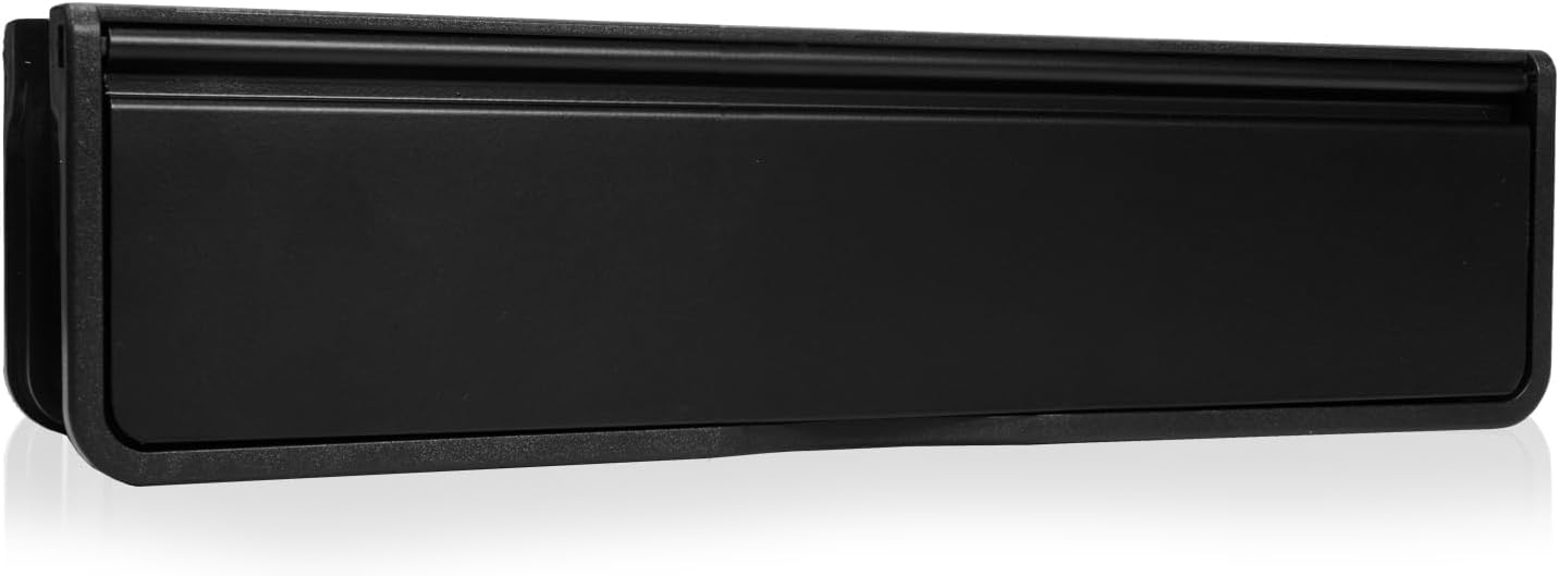 Xfort MailPlate Luxe 10" Letterplate Matt Black, Premium Draught Proof Postal Le...
