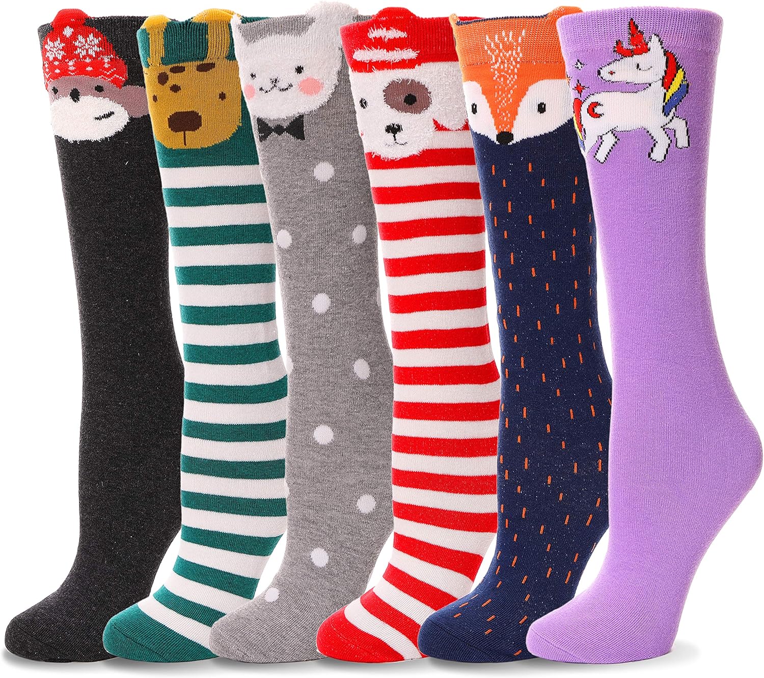 ANTSANG Kids Girls Knee High Socks, Special Long Boot Crazy Silly Fun Gift, Cute...