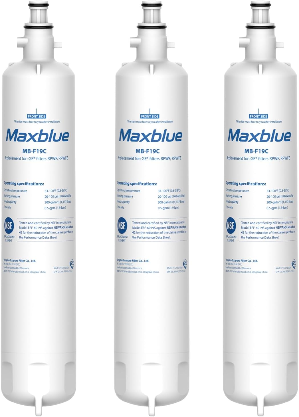 Maxblue Replacement for GE® RPWFE® Refrigerator Water Filter, Special Compatible...