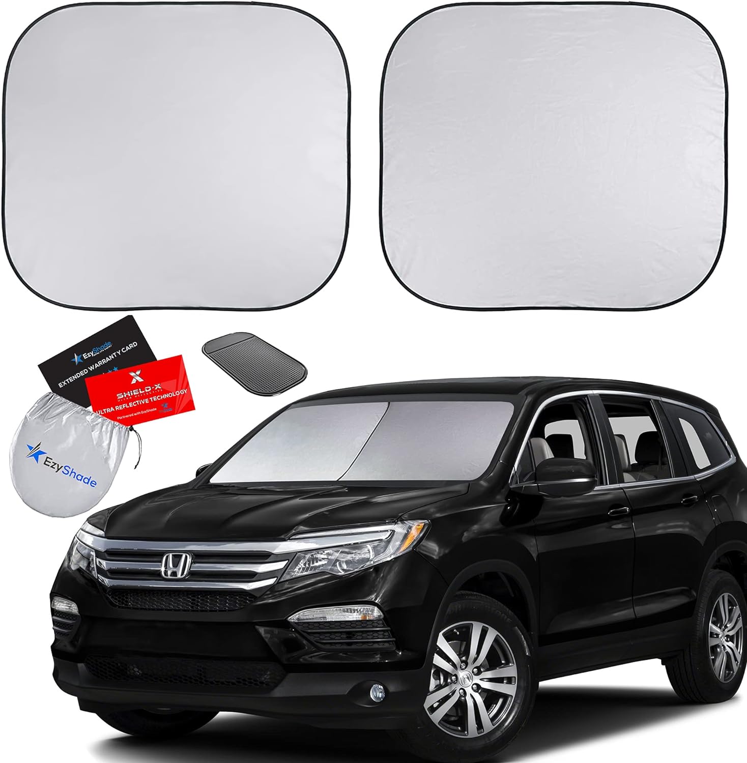 EzyShade Windshield Sun Shade with Shield-X Reflective Technology. See Vehicle S...